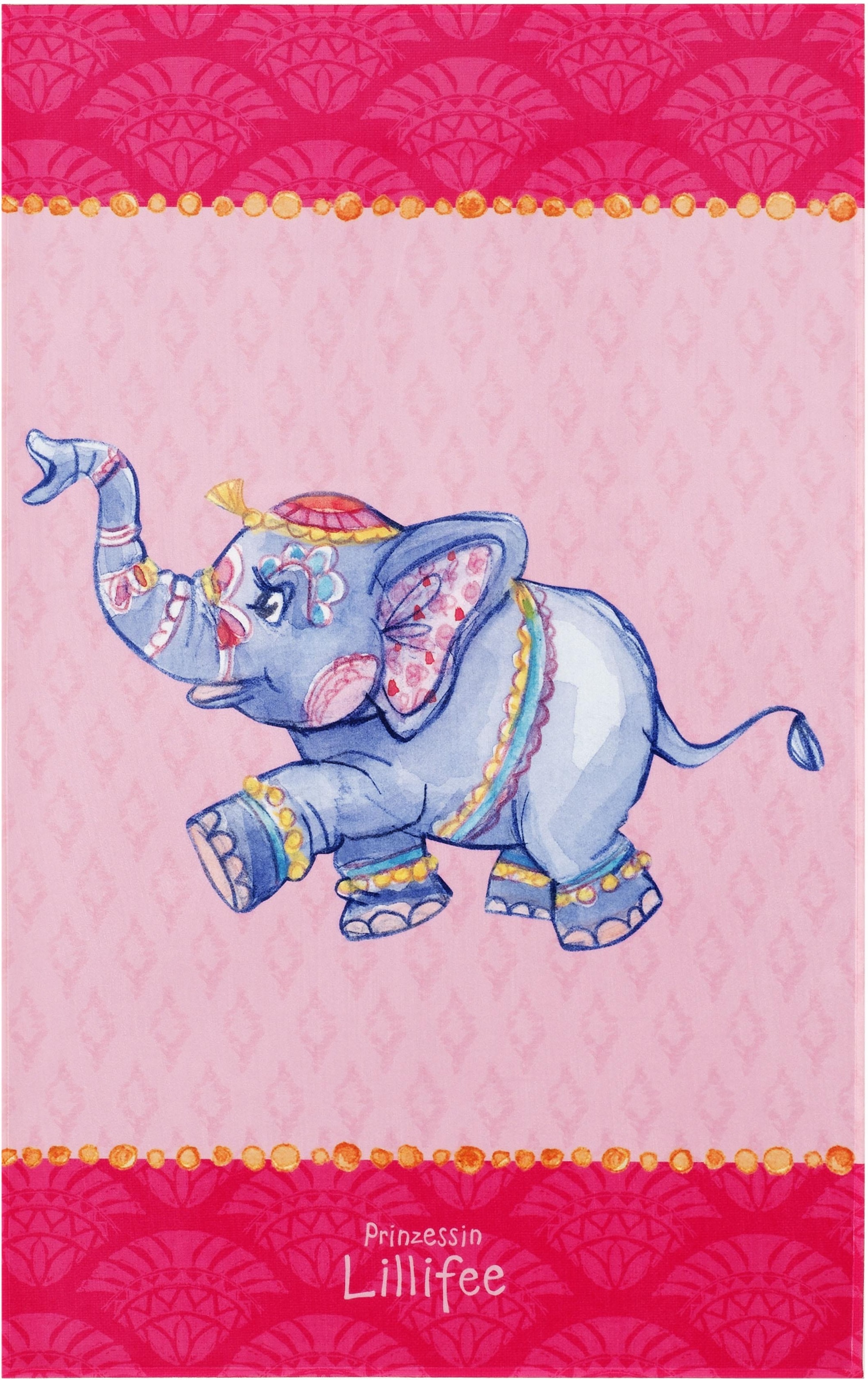 Prinzessin Lillifee Kinderteppich Rechnung Kinderzimmer weiche kaufen Microfaser, »LI-112«, Motiv Stoff, rechteckig, auf bedruckter Elefant