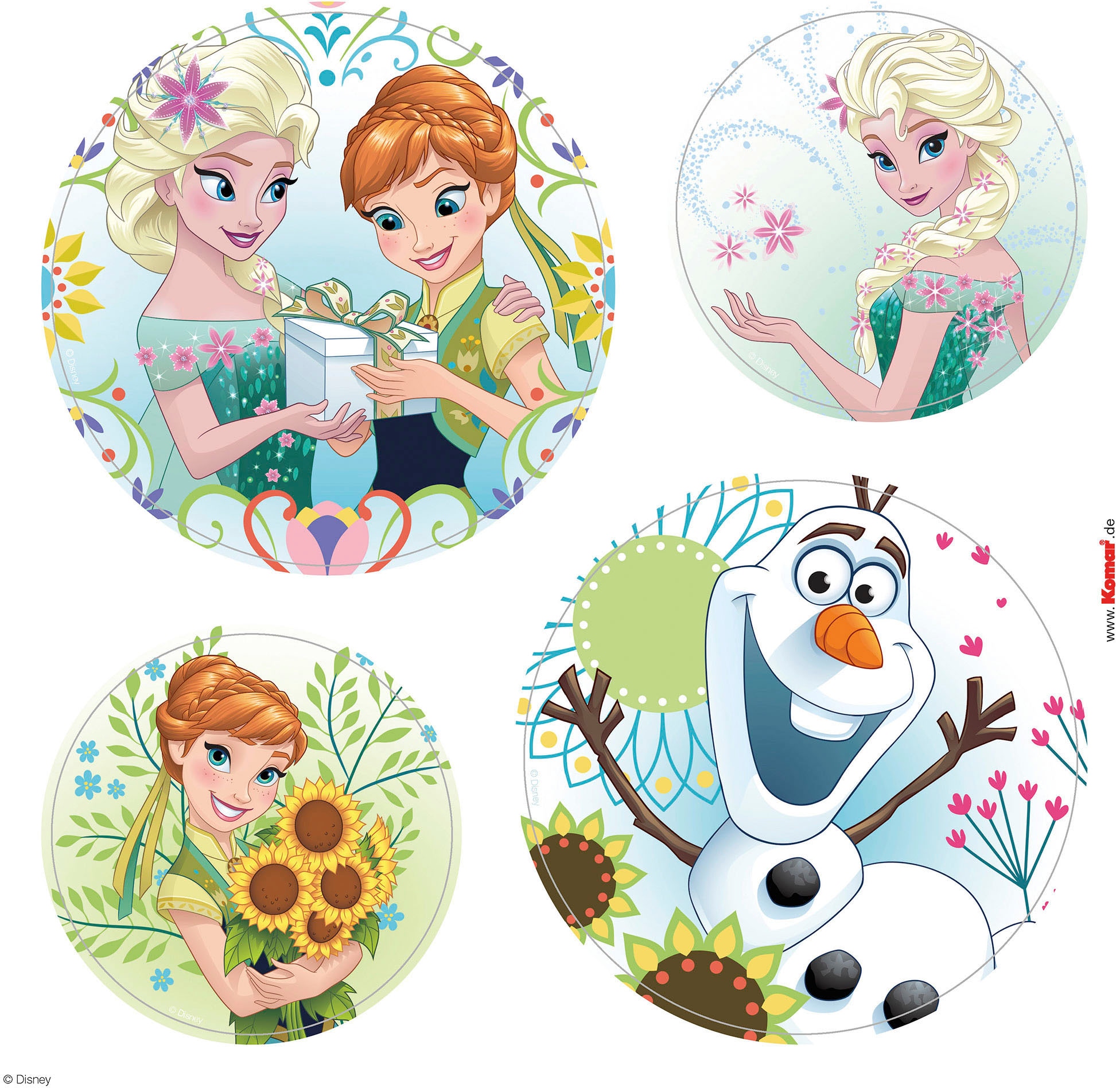 Komar Fensterbild »Frozen Springday Bubbles  - Größe 30 x 30 cm, 2 Bogen« Fenstersticker, selbsthaftend