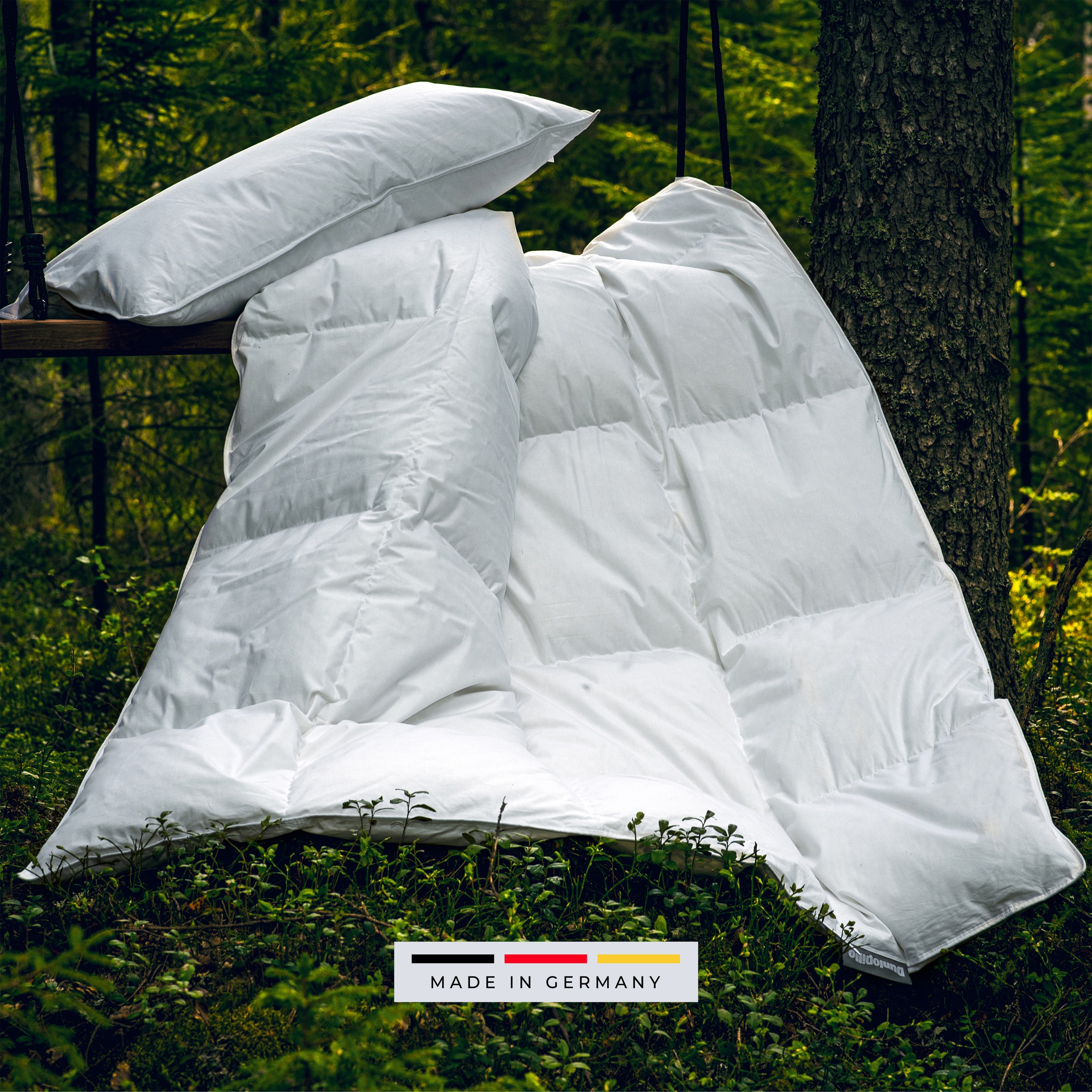 Dunlopillo Gänsedaunenbettdecke »Dunlopillo Supreme, "NEUHEIT" 135x200 & 155x220 cm« leicht Füllung 80% Gänsedaunen & 20% Gänsefedern 1 Stk. tlg. Hergestellt in Deutschland & Downpass zertifiziert