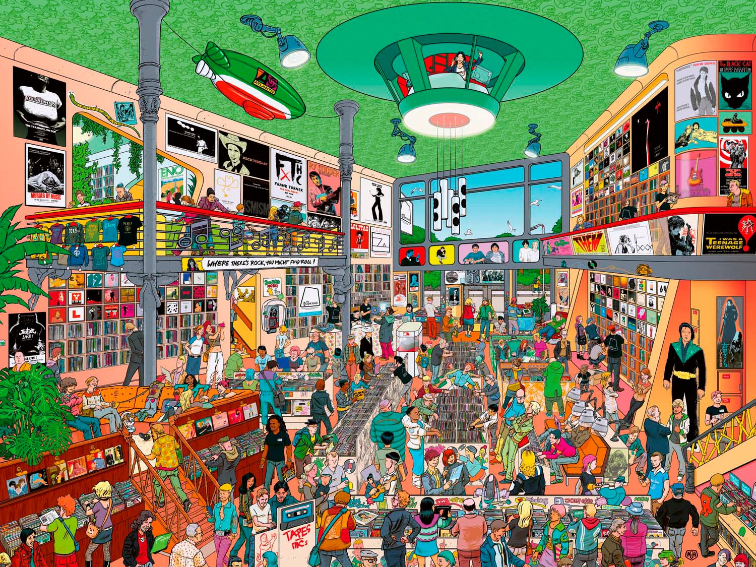 HEYE Puzzle »Record Store«, Made in Europe