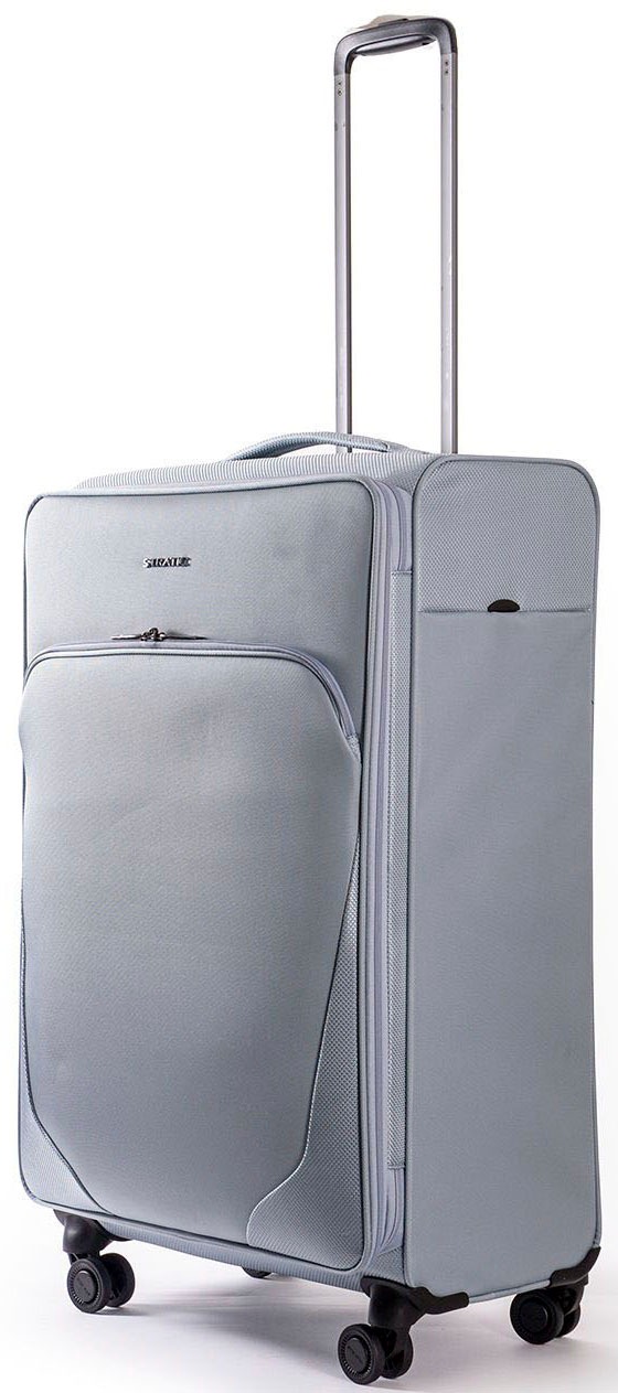 Stratic Weichgepäck-Trolley »Mix L, steel«, 4 Rollen, Reisekoffer großer Koffer Aufgabegepäck TSA-Zahlenschloss