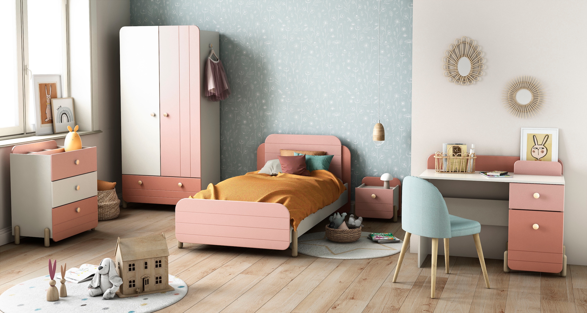 Demeyere GROUP Kombikommode »Jade«, Schublade mit Rollenauszügen, Runde Knopfgriffe mit Roségold-Finish