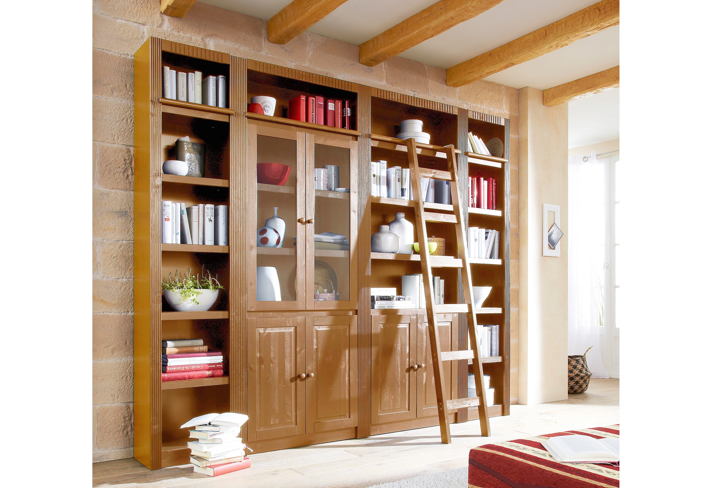 OTTO home Schranktür »Bergen« Glastüren, im 2-teiligen Set, Rahmen aus massivem Kiefernholz