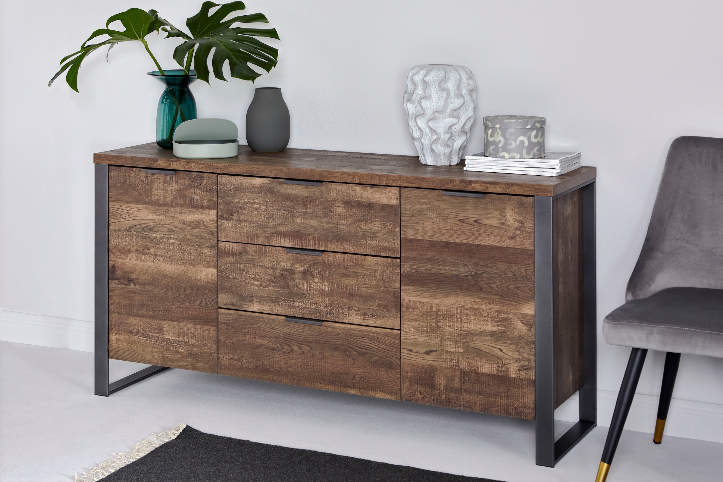 Jahnke Sideboard »LOOP SB 150«, (1 St.), mit 2 Türen + 3 Schubladen, Breite ca. 150 cm