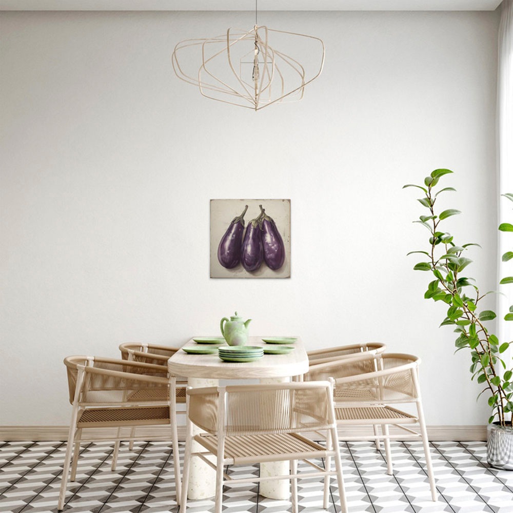 A.S. Création Leinwandbild »Aubergine - Wandbild Creme Beige Violett Keilra günstig online kaufen