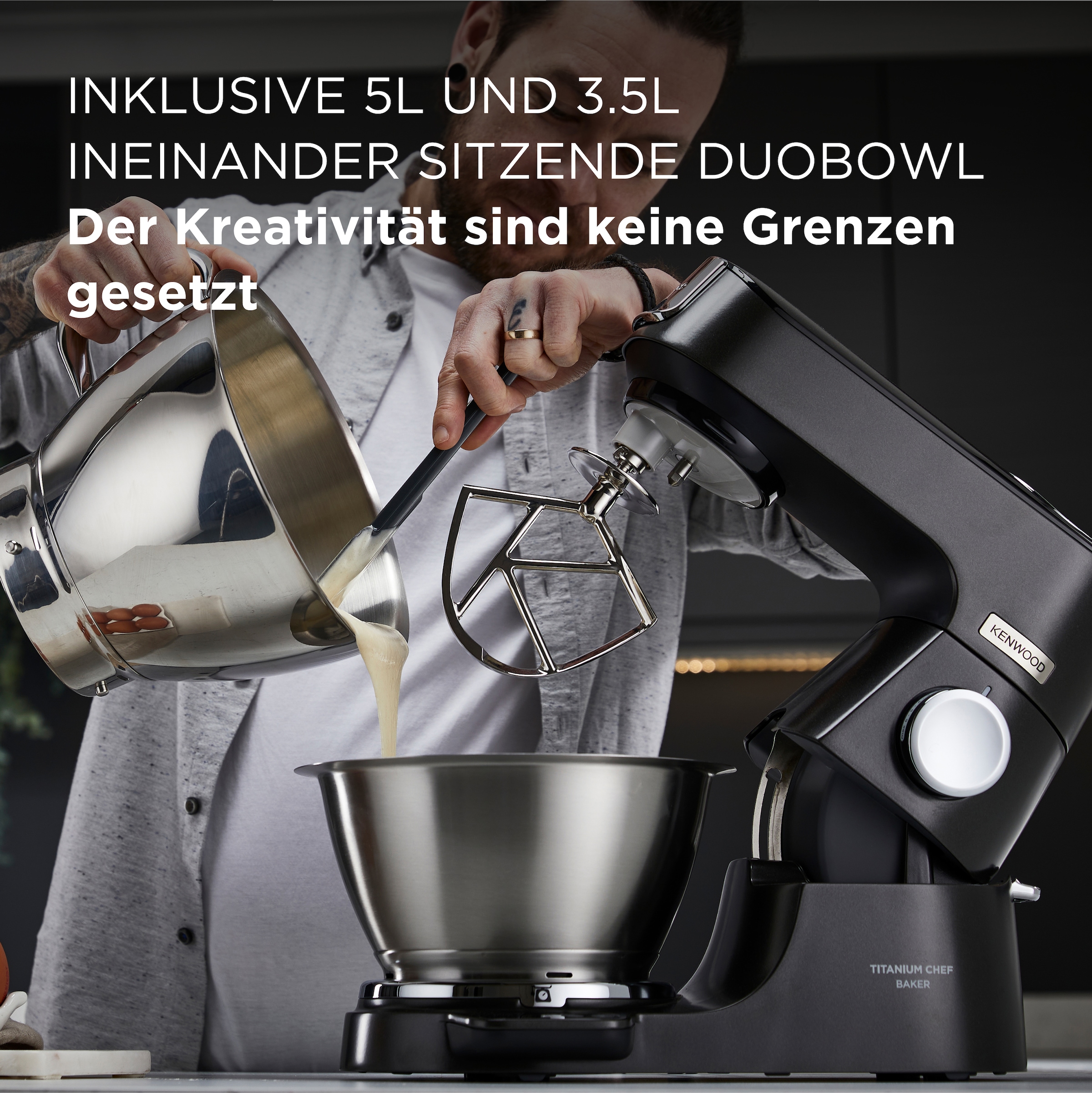 Kenwood Küchenmaschine »Titanium Chef Baker KVC85.004BK«