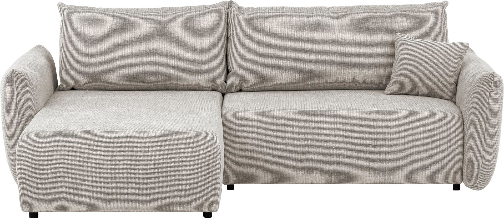 INOSIGN Ecksofa »MAVAS Schlafsofa mit Bettkasten, L-Form,«, ca.257/127cm (Liegefläche 212/145 cm), Cord, Chenille, Struktur
