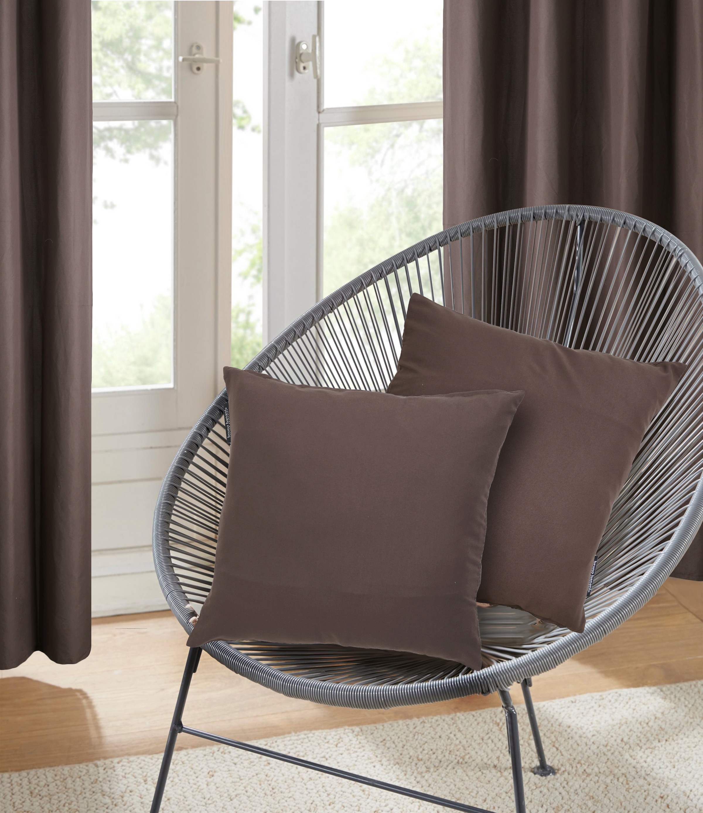 Bruno Banani Dekokissen »Lagan«, 2-er Set, einfarbig, Kissenhüllen ohne Füllung, 40 x 40 cm