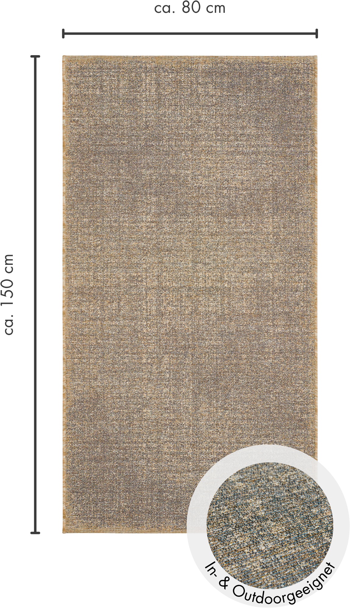LUXOR living Teppich »Patio«, rechteckig, 3 mm Höhe, In- und Outdoor geeignet; Balkon; Terrasse; Kurzflor; Wohnzimmer