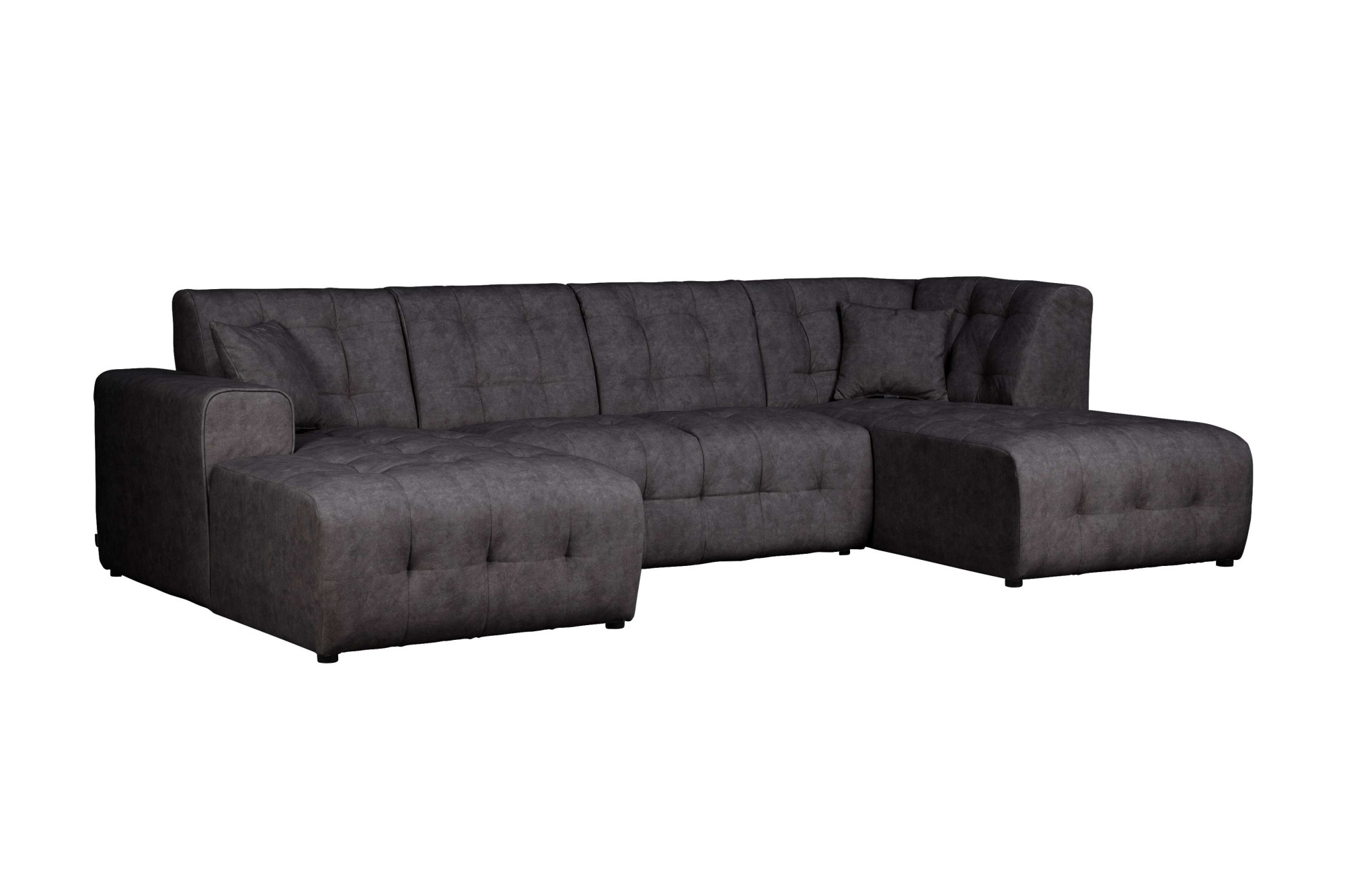 Home affaire Wohnlandschaft »Nosia U-Form«, incl. 2 Zierkissen, mit feiner Steppung