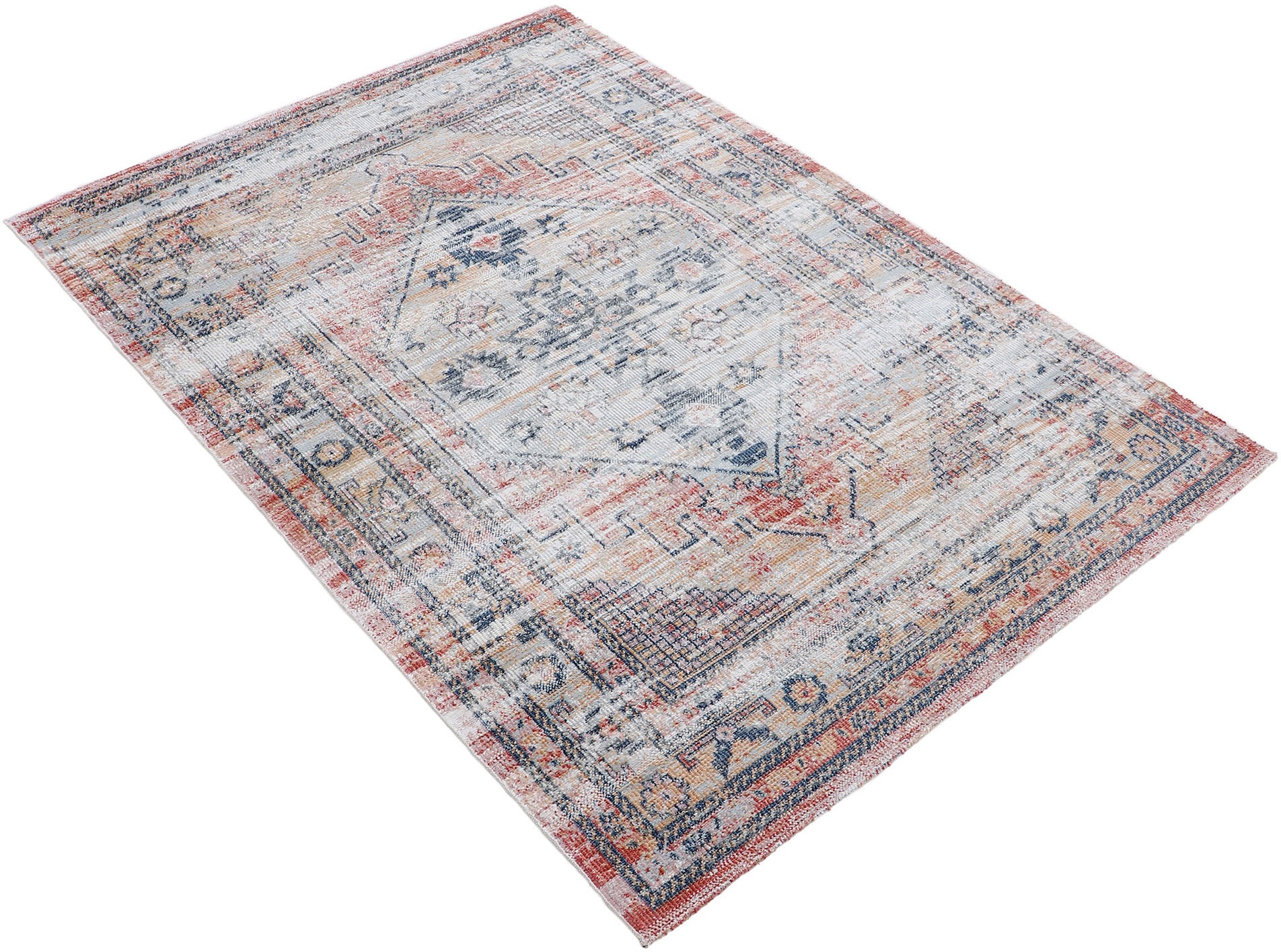 carpetfine Teppich »Omen_1«, rechteckig, 3 mm Höhe, Orient Vintage Look