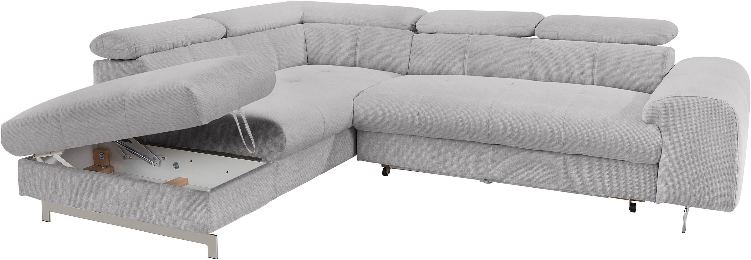 COTTA Ecksofa »Chef L-Form«, mit Kopfteilverstellung, wahlweise mit Bettfunktion & Bettkasten