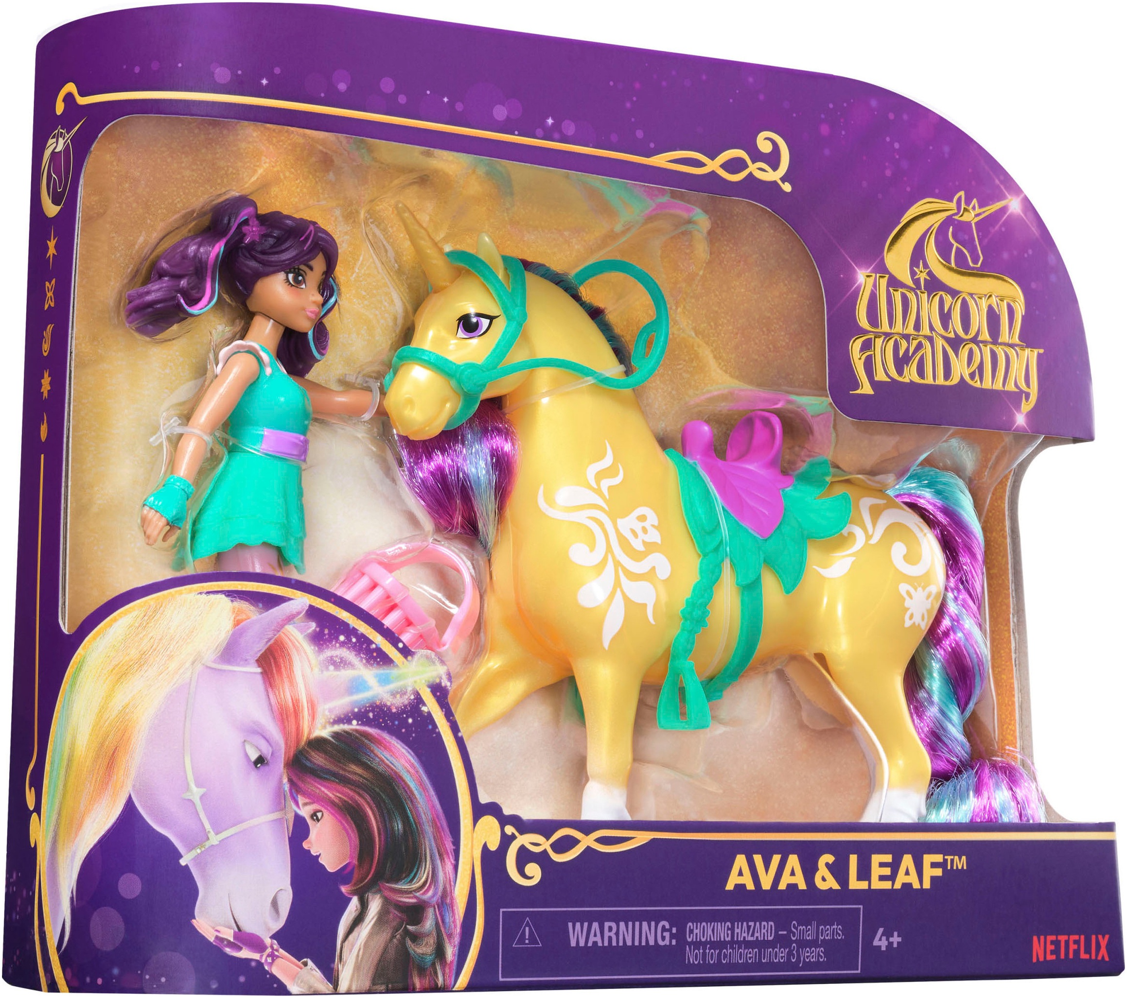 Spin Master Anziehpuppe »Unicorn Academy - Small Doll & Unicorn - Ava & Leaf«