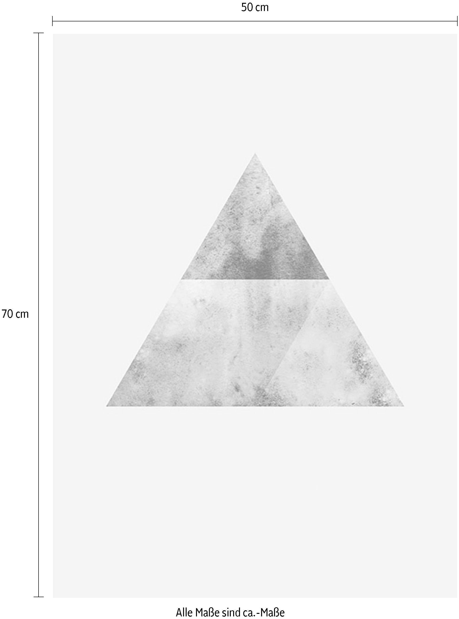 Komar Bild »Triangles Top Red«, Formen-Kunst, (1 St.), Wandbild zur Dekoration - ohne Rahmen
