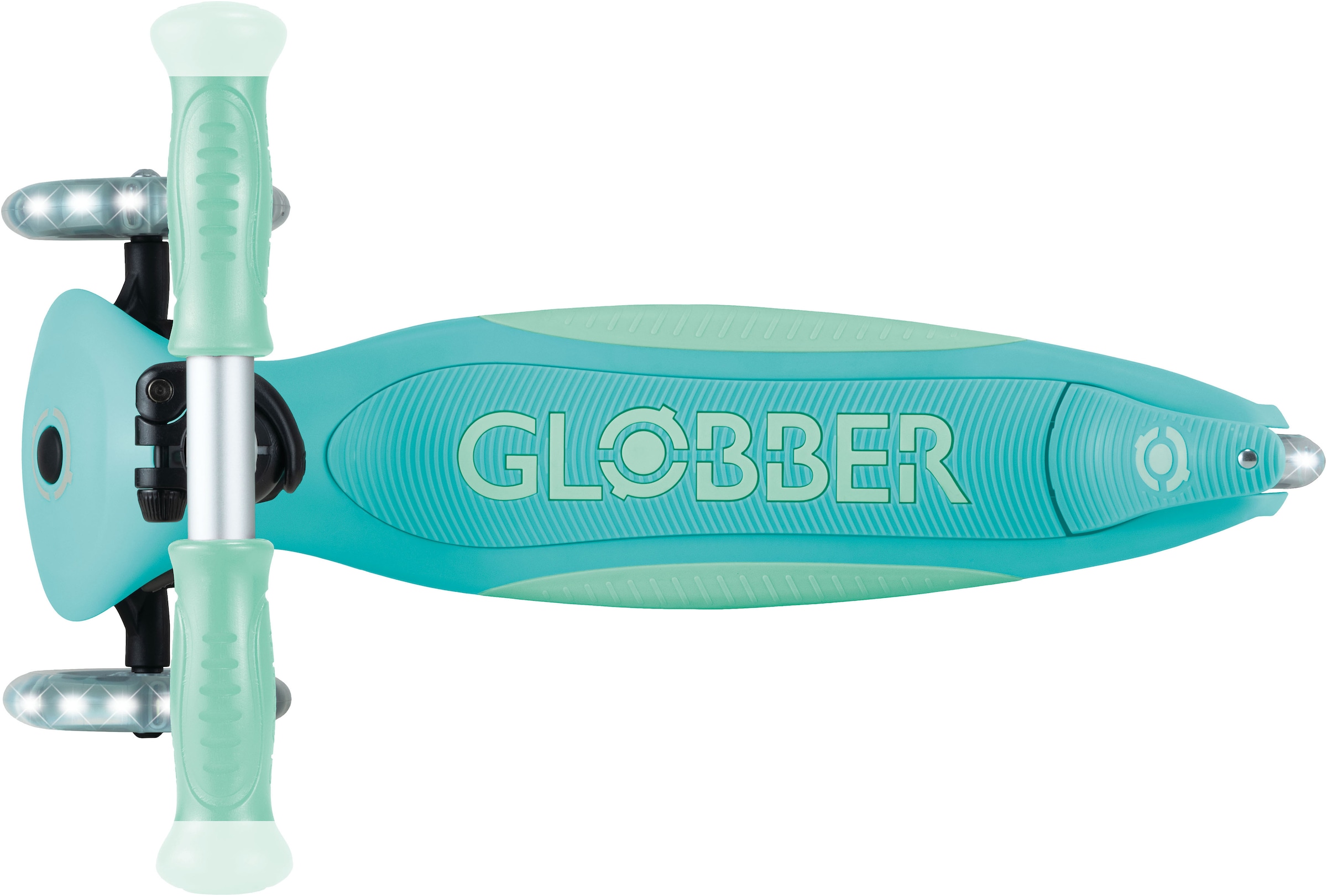Globber Tretroller »ELITE GLOW LIGHTS, mit Leuchtrollen und Glow-Effekt«