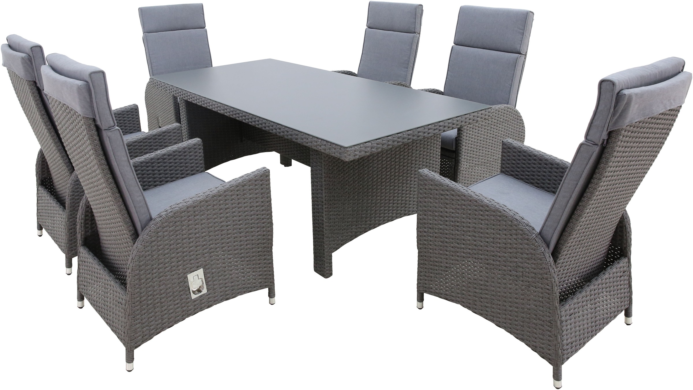 KONIFERA Garten-Essgruppe »»Newcastle«« Set, 6 Sessel, Rückenlehne verstell günstig online kaufen