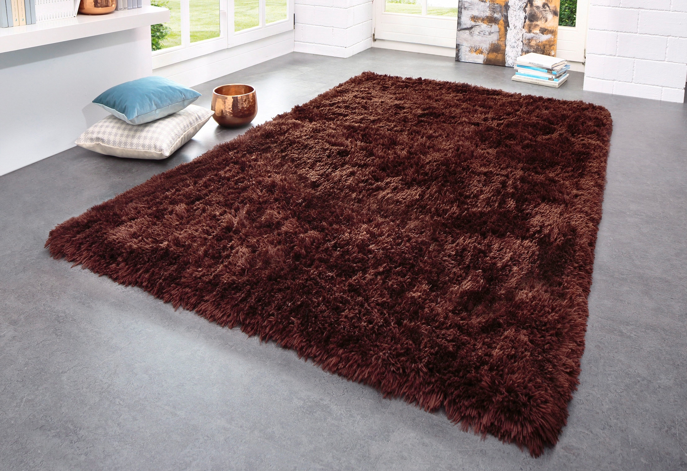 TOM TAILOR HOME Hochflor-Teppich »Flocatic« rechteckig 60 mm Höhe super weich und flauschig, ideal im Wohnzimmer & Schlafzimmer