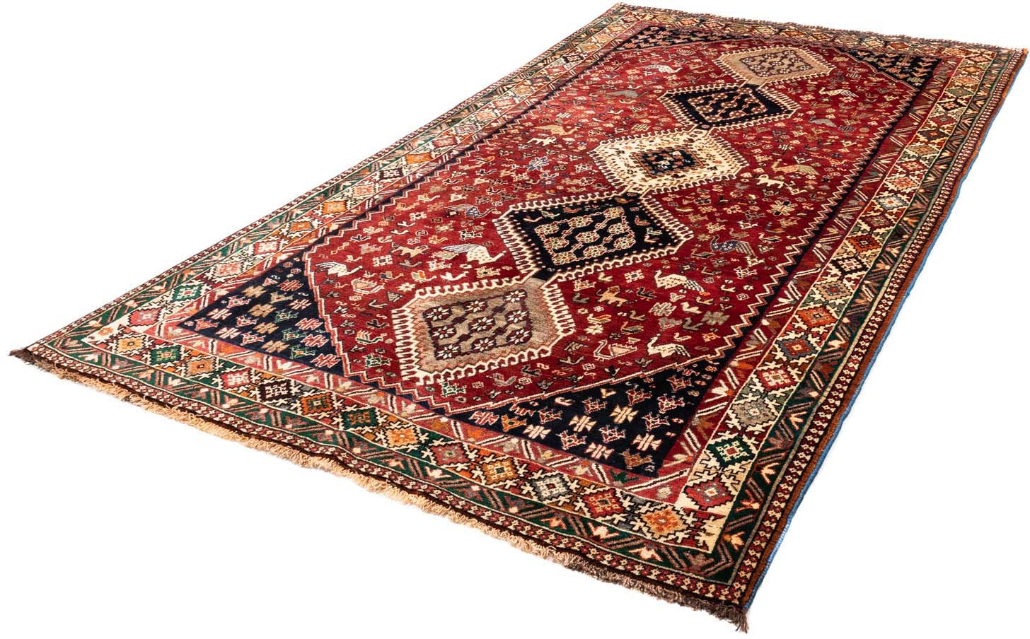 morgenland Wollteppich »Shiraz Medaillon 258 x 163 cm«, rechteckig, 1 mm Hö günstig online kaufen