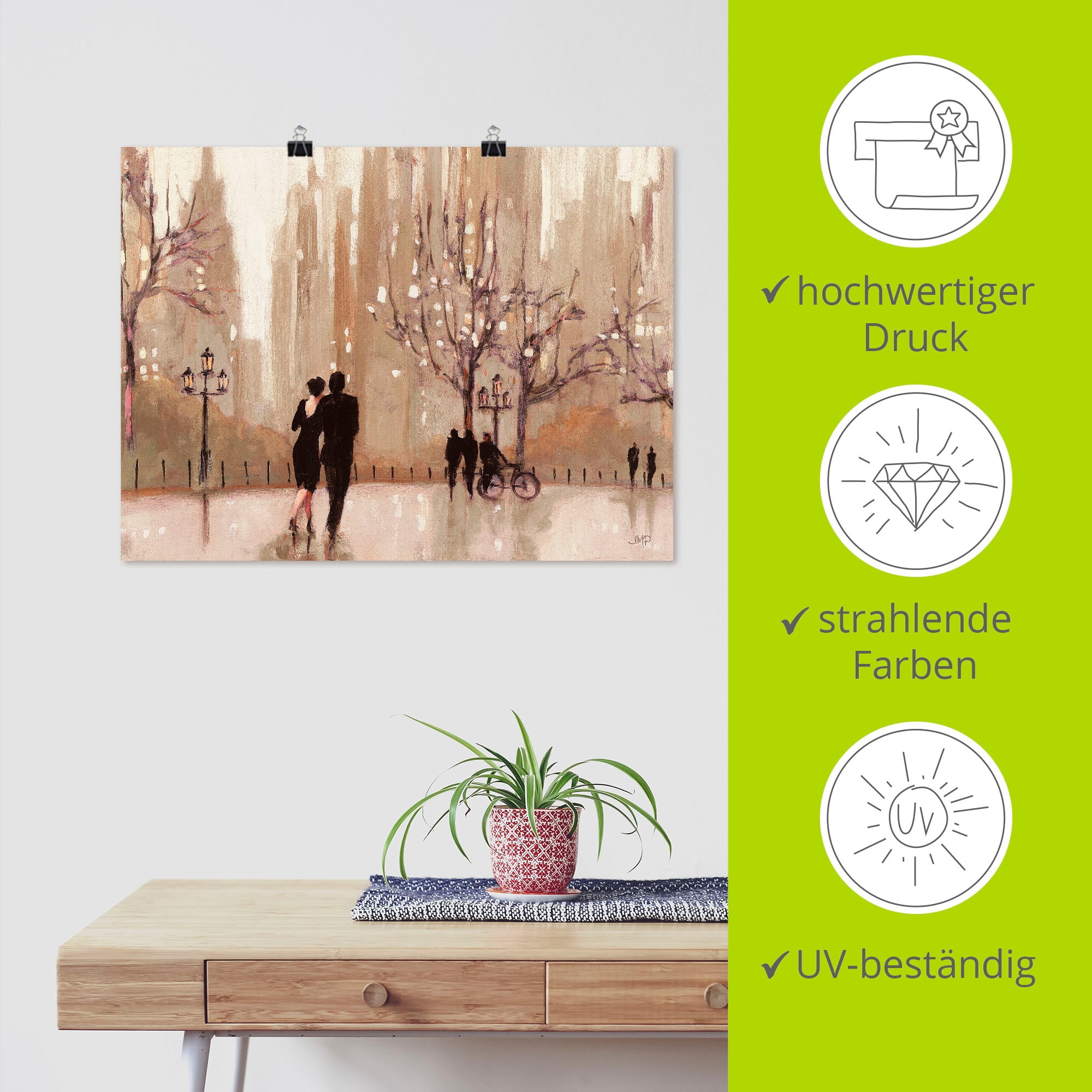 Artland Wandbild »Ein Abend in der Natur«, Paar, (1 St.), als Leinwandbild, Poster, Wandaufkleber in verschied. Größen