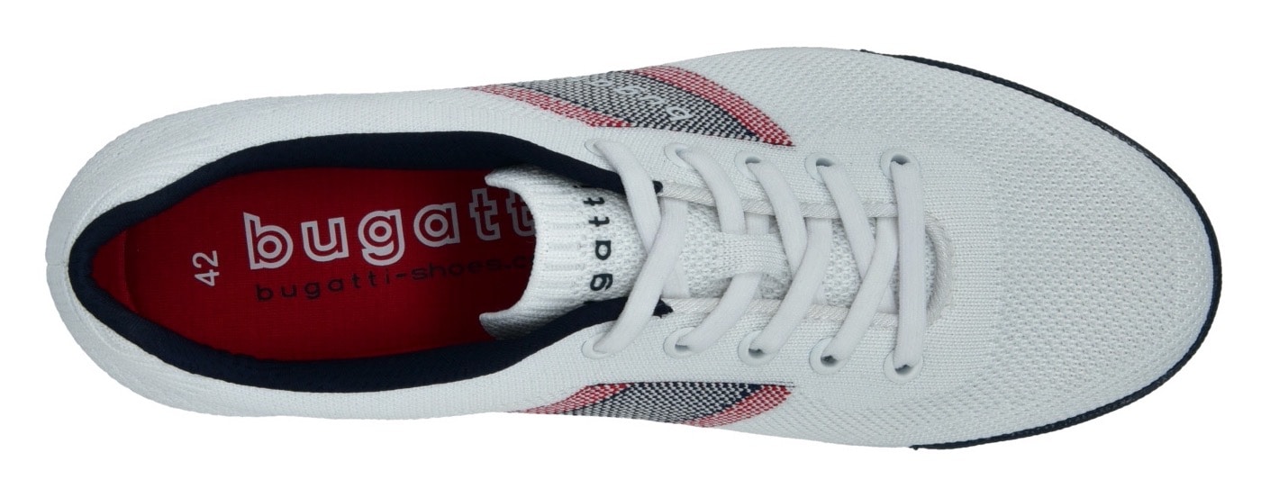 bugatti Slip-On Sneaker, mit elastischen Gummizügen, Freizeitschuh, Halbschuh, Schlupfschuh