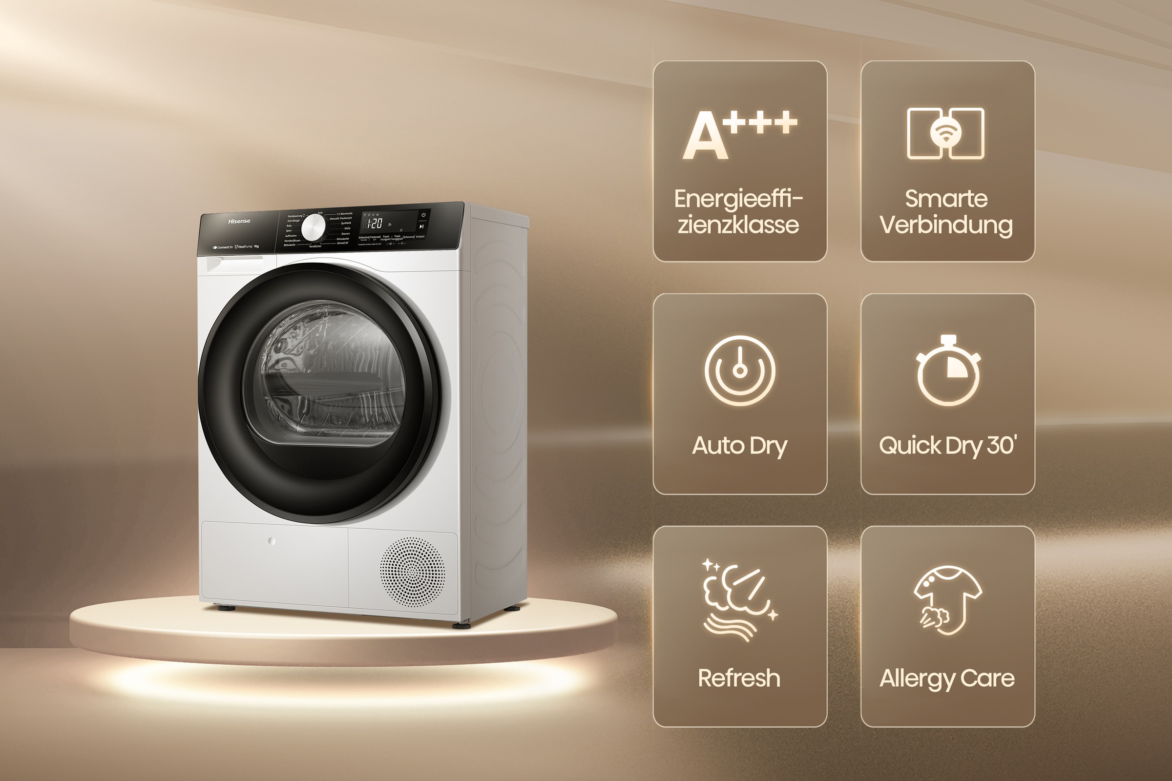 Hisense Wärmepumpentrockner »DH3S902B«, 9 kg