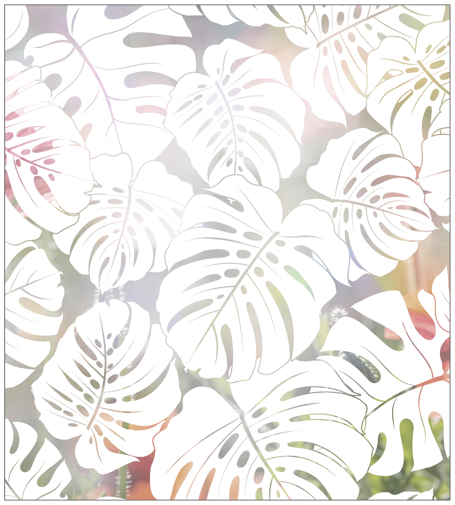MySpotti Fensterfolie »Look Monstera white«, halbtransparent, glattstatisch  haftend, 90 x 100 cm, statisch haftend online bestellen