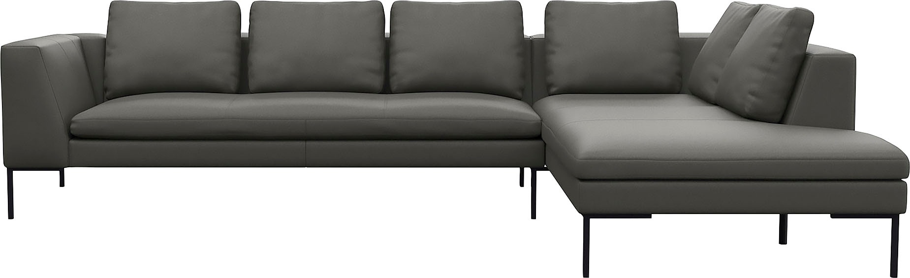 FLEXLUX Ecksofa »Loano, superbequemer Sitzkomfort durch Kaltschaum im Sitz, günstig online kaufen