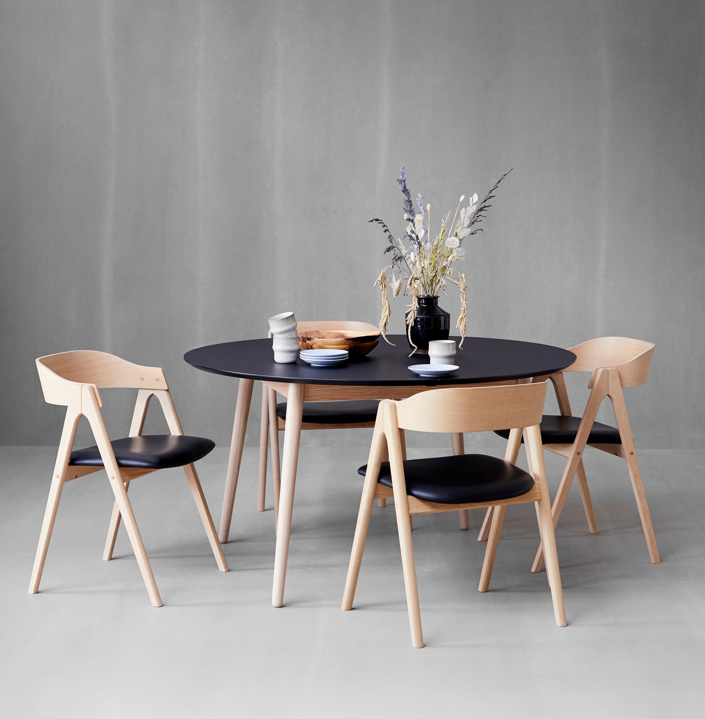 7. Bild von Hammel Furniture Esstisch »Meza by Hammel«, Ø135(231) cm, runde Tischplatte aus MDF/Laminat, Massivholzgestell