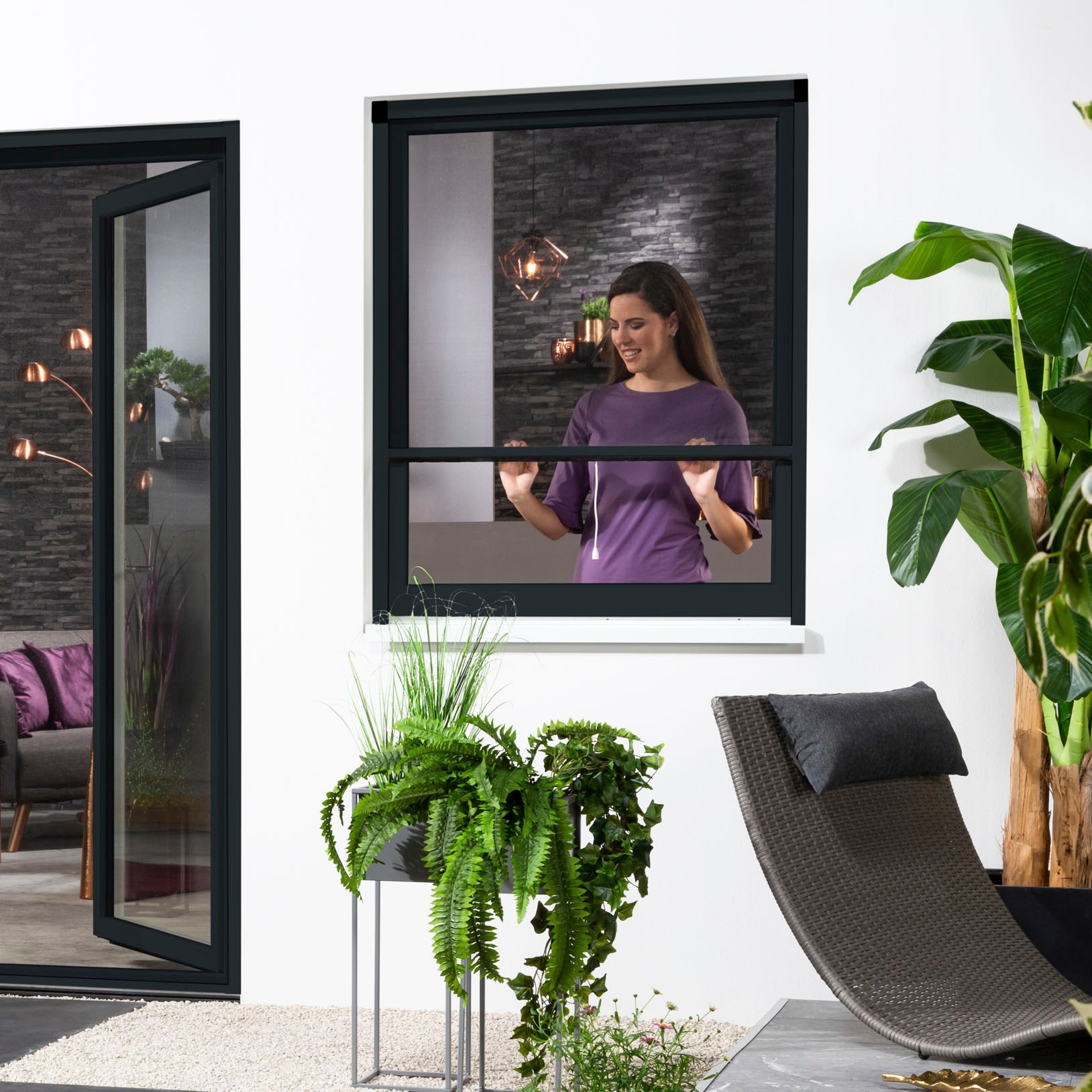 hecht international Insektenschutzrollo »SMART«, transparent, Insektenschutz, für Fenster, kürzbar