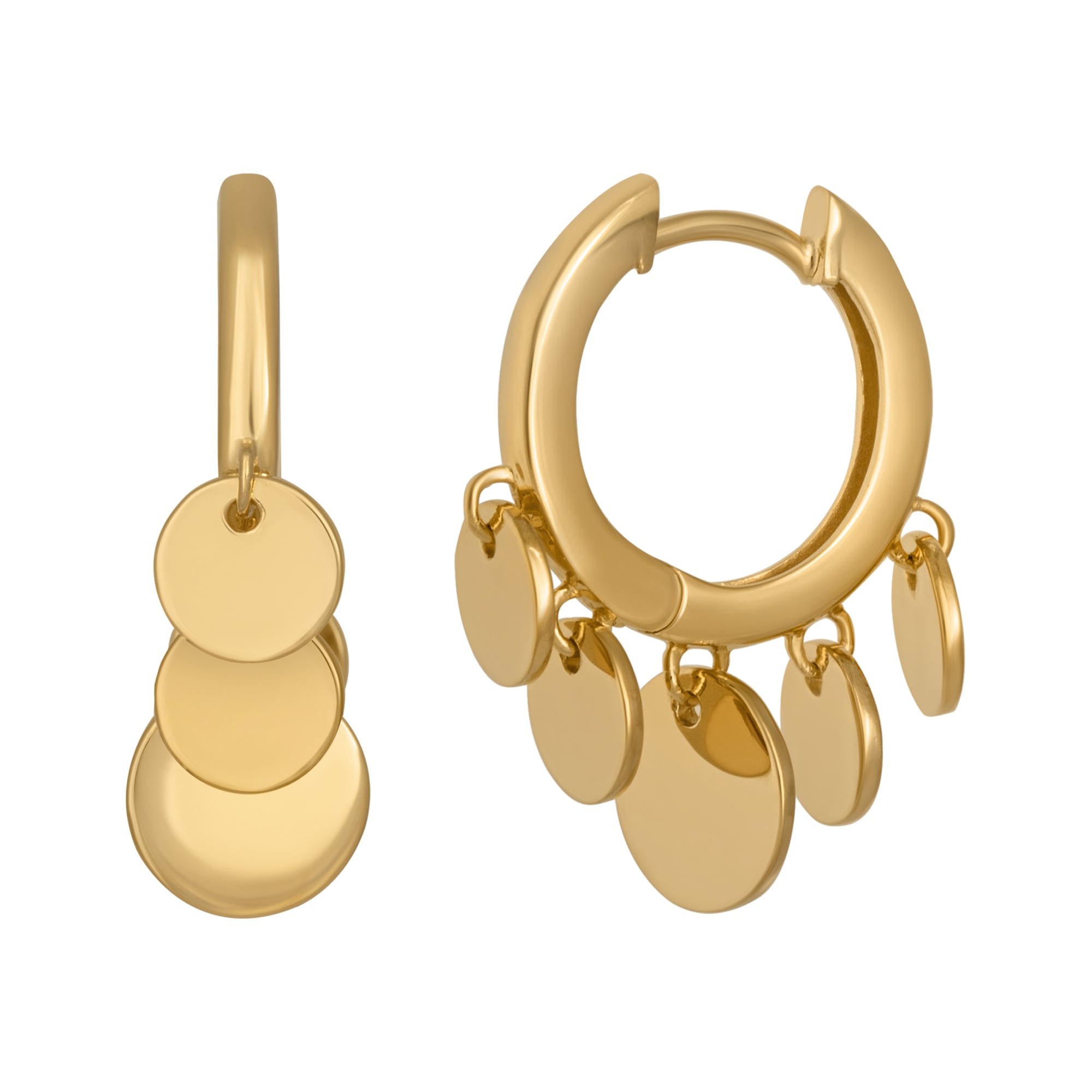 925 Sterling hoops CAÏ »Boho vergoldet« bestellen Paar Creolen Silber dangling