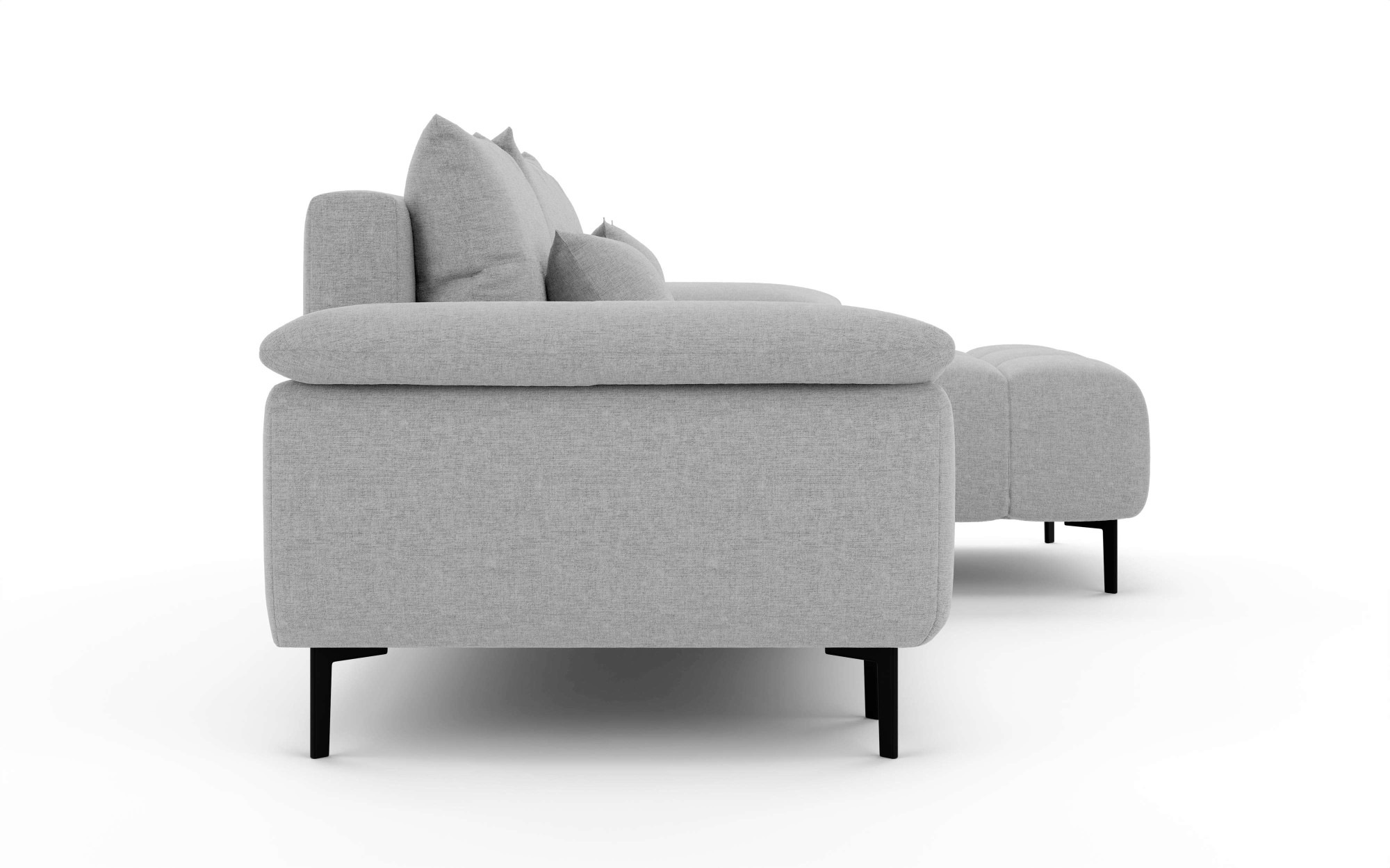 Home affaire Ecksofa »DROMARA Schlafsofa mit Bettkasten, Maße: B/T/H 277/141/91 cm« L-Form mit Recamiere rechts/links bestellbar, Wellenunterfederung