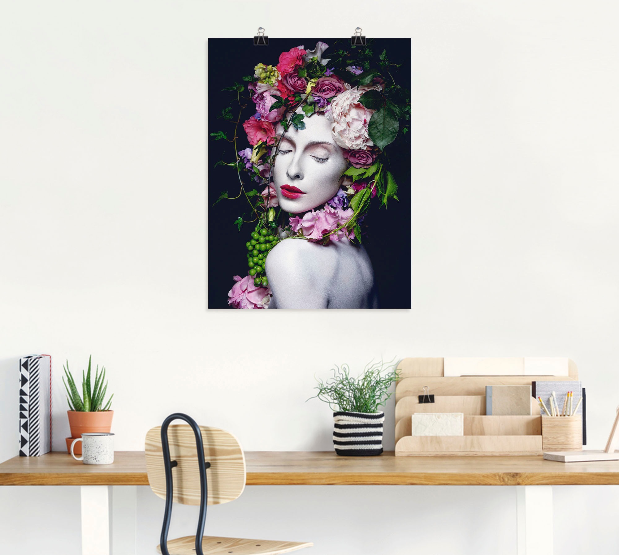 Artland Wandbild »Schöne Blumenkönigin«, Bilder von Frauen, (1 St.), als Alubild, Outdoorbild, Leinwandbild, Poster, Wandaufkleber