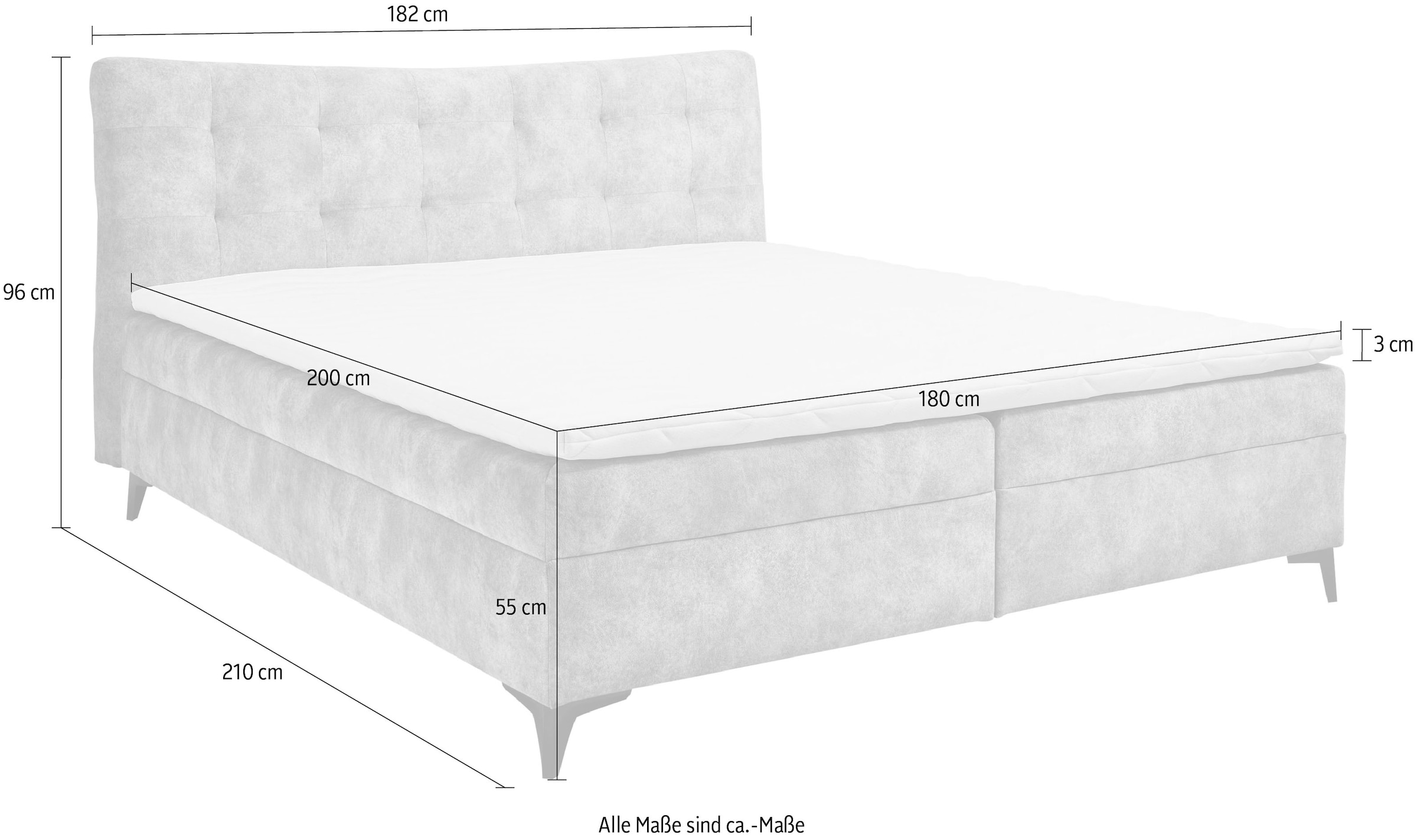 ED EXCITING DESIGN Boxbett »Melrose«, inkl. Topper
