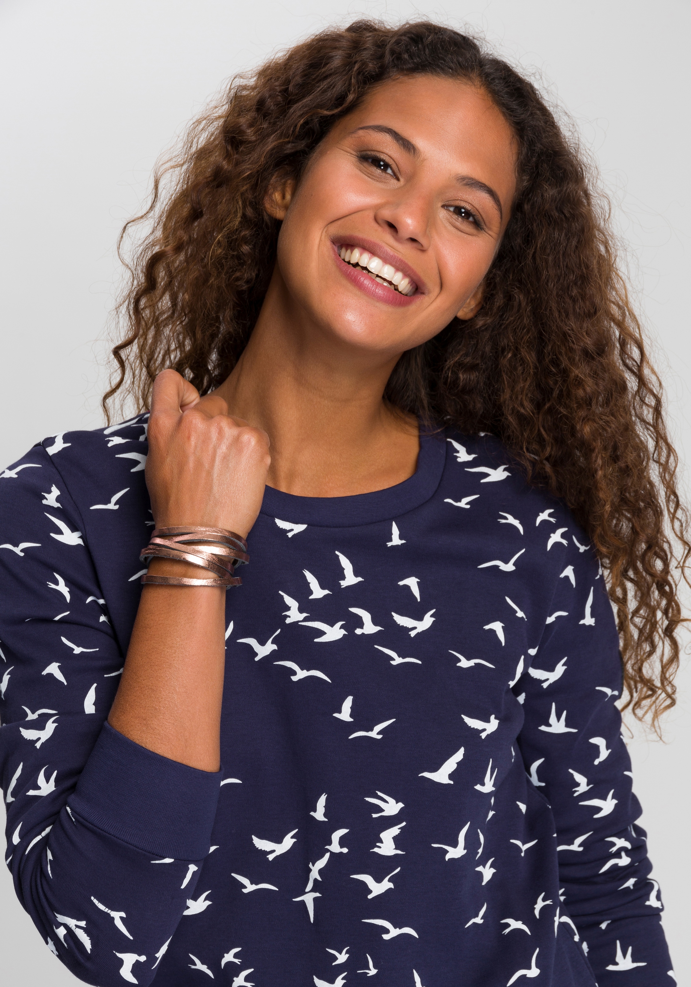 KangaROOS Sweatshirt, mit modischem online Minimal-Allover-Print kaufen
