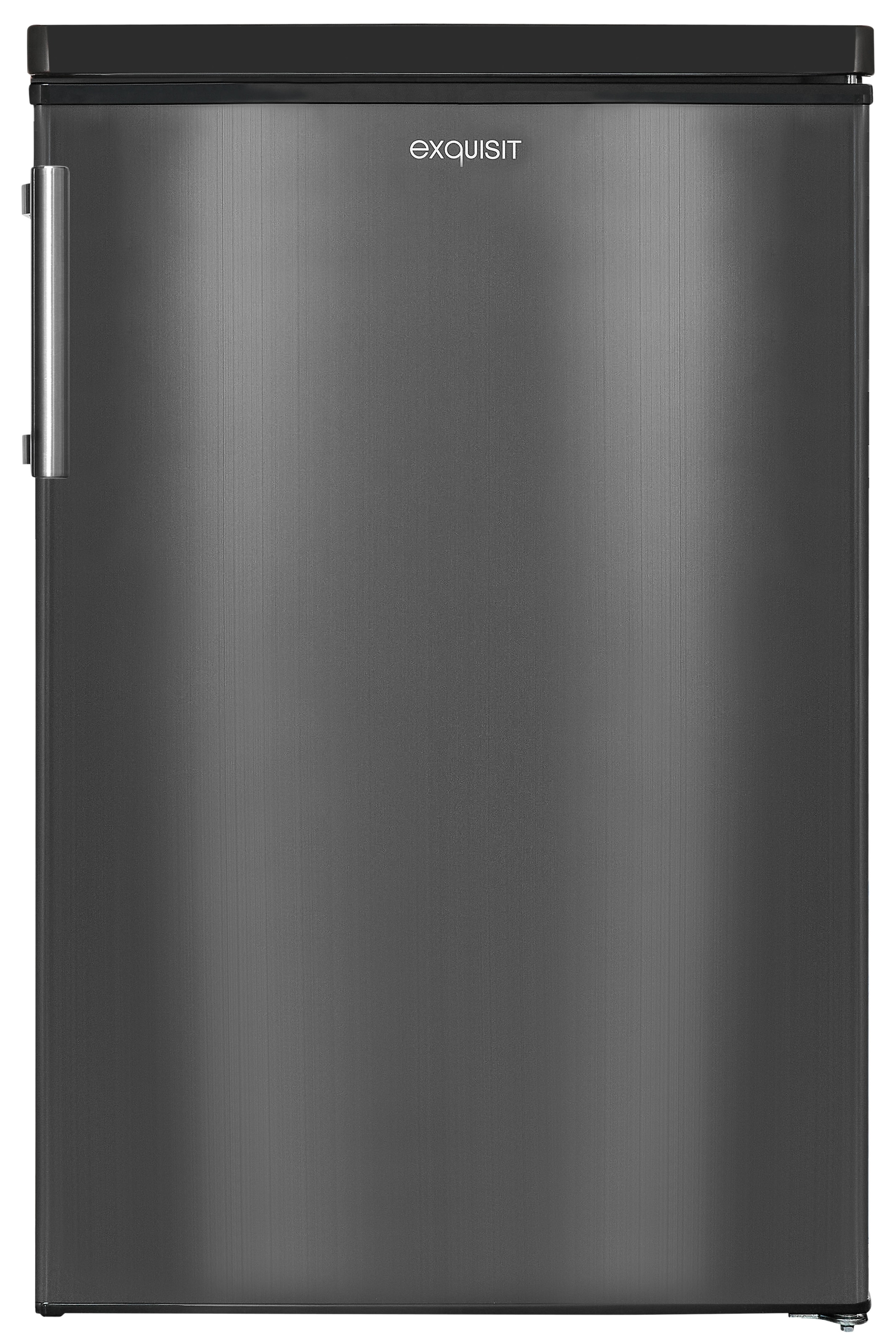 exquisit Kühlschrank »KS16-V-H-040E inoxlook-az« 85,5 cm hoch 55 cm breit Kompakt & flexibel – ideal für Küche, Büro & Ferienwohnung