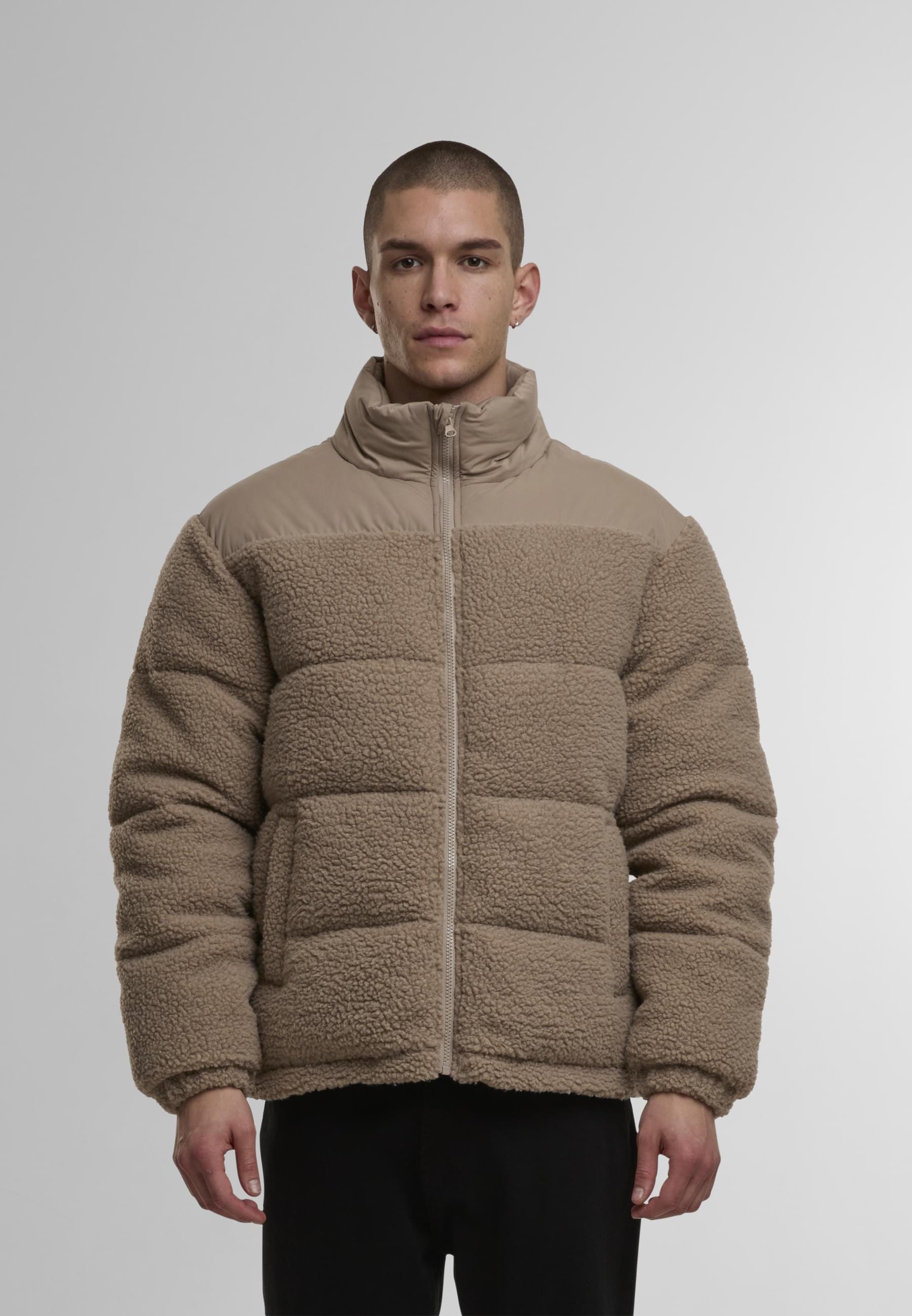 URBAN CLASSICS Winterjacke »Urban Classics Teddy Puffer Jacket« 1 Stk. tlg. ohne Kapuze