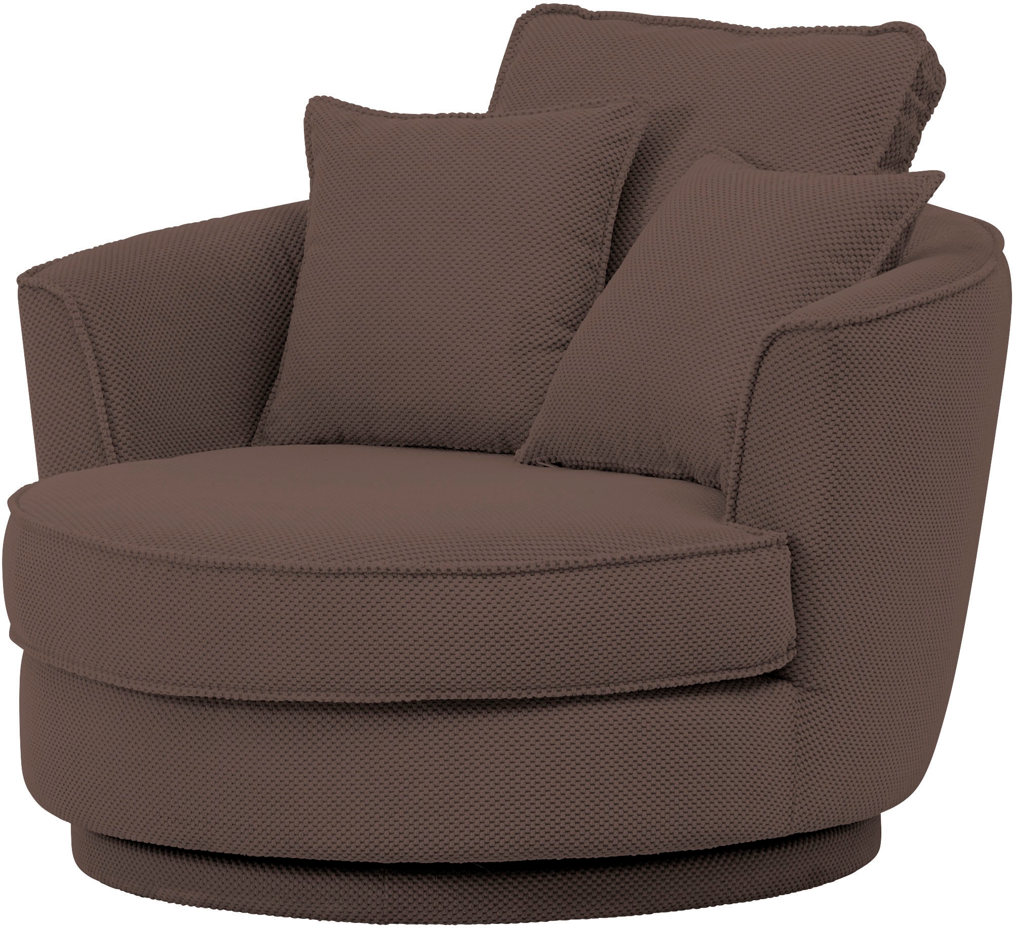 Leonique Drehsessel »MAISIE, Love Seat XXL, Lese-Sessel BIG-«, Sessel in MEGA CORD u. Web-Velours, 360 Grad drehbar