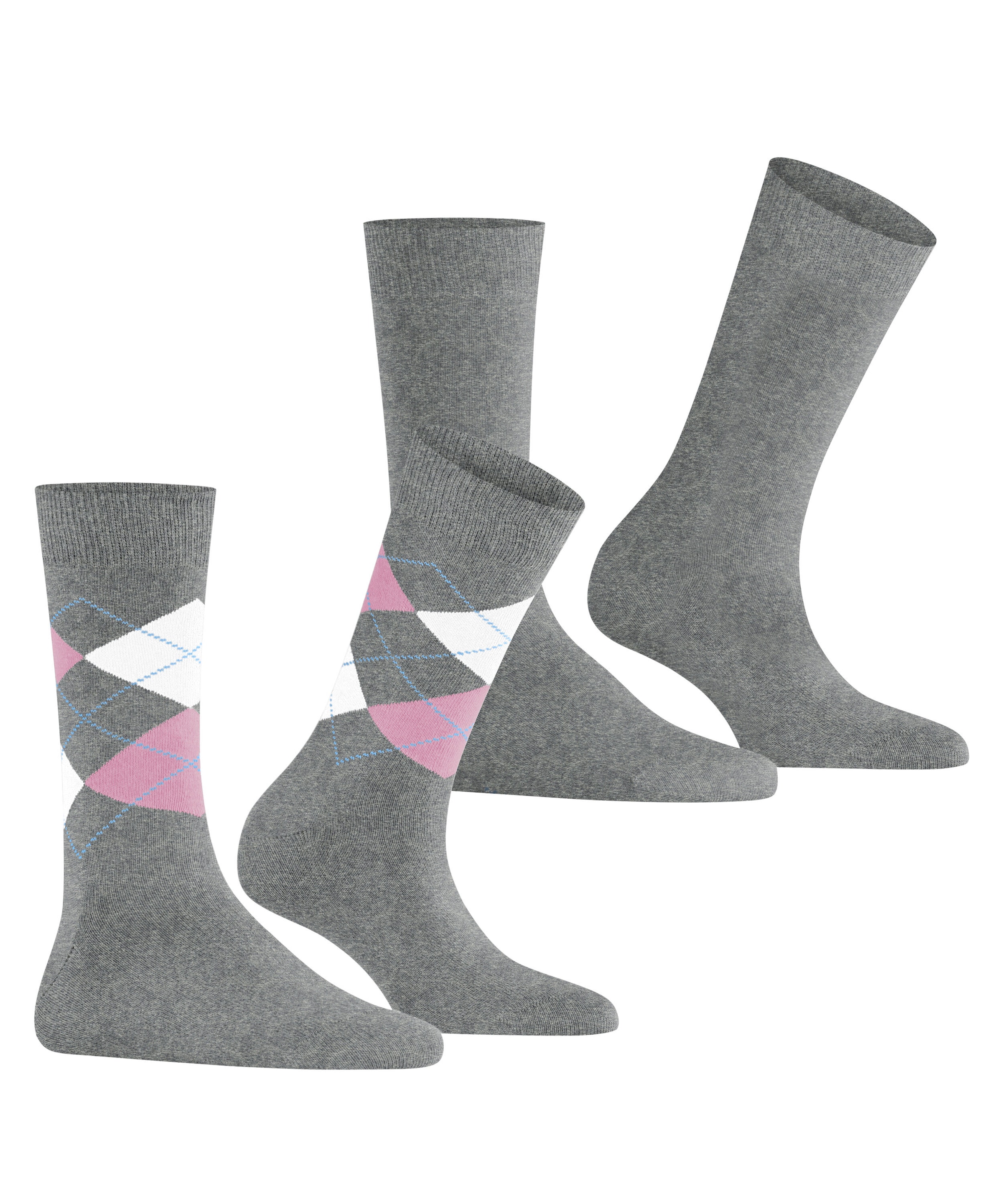 Burlington Socken »Everyday Mix«, (2 Paar), One size fits all, passend von Gr. 36-41, Argyle-Design, blickdicht