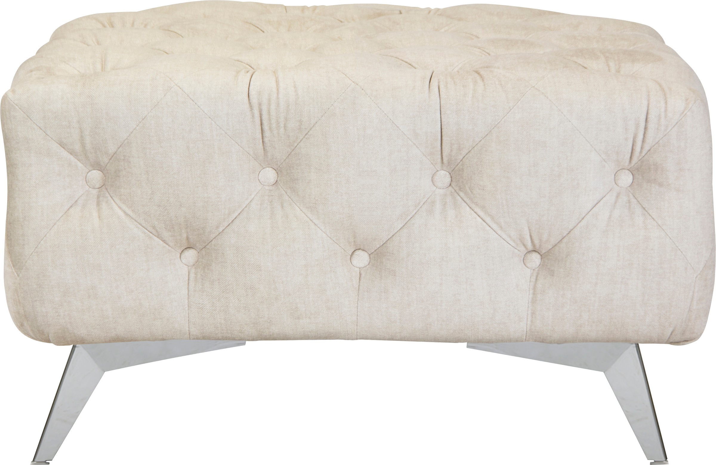Leonique Polsterhocker »Glynis«, aufwändige Knopfheftung, moderne Chesterfield Optik, Fußfarbe wählbar