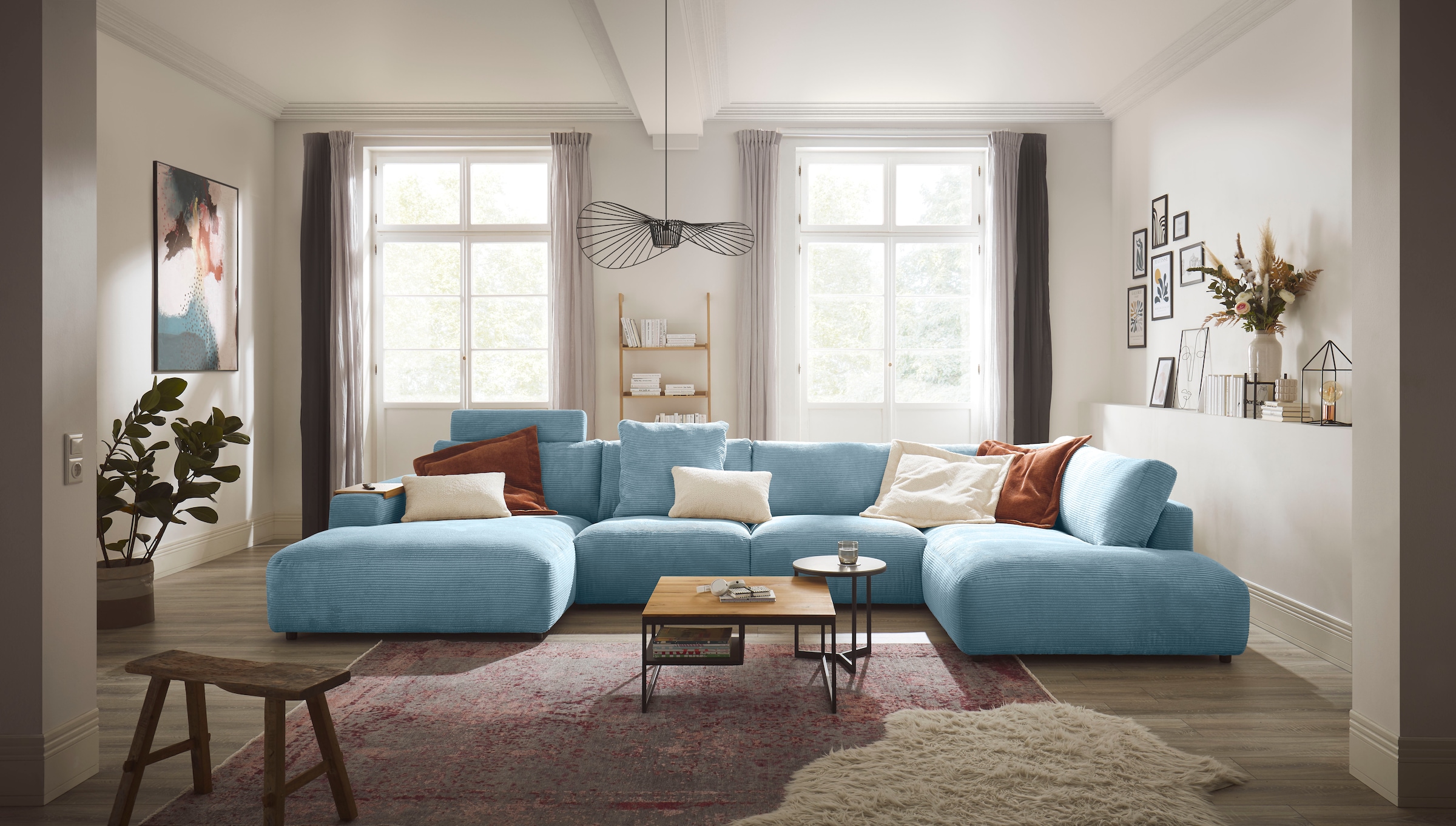 Musterring Wohnlandschaft »Lucia U-Form«, Verschiedene Farben, inkl. Kopfstütze, Gesamtbreite 434 cm