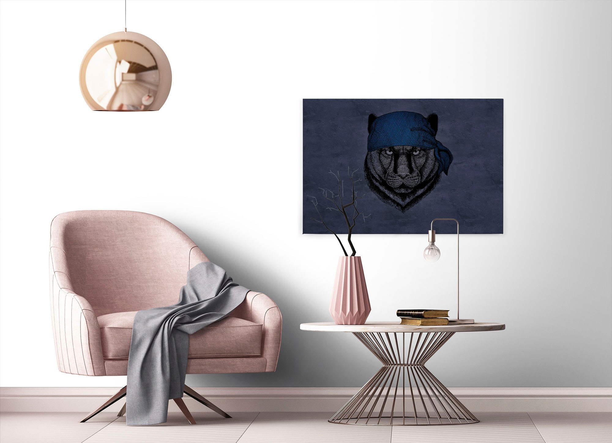 A.S. Création Leinwandbild »panther«, Kunst-Tiere-Kinder, (1 St.), Wild Tier Keilrahmen Panther Dschungel Leinwand-Bild Wohnzimmer modern