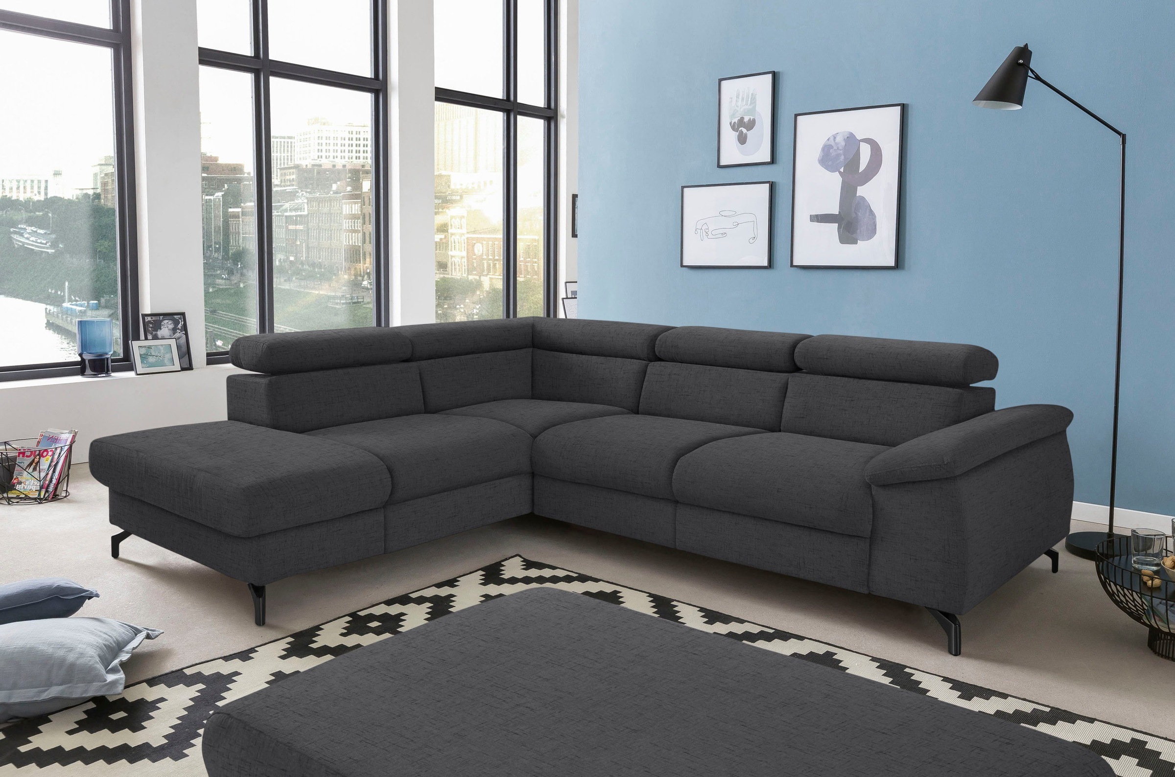 COTTA Polstergarnitur »Kitty L-Form, B: 249 bzw. 100 cm (Set: Ecksofa & Hoc günstig online kaufen