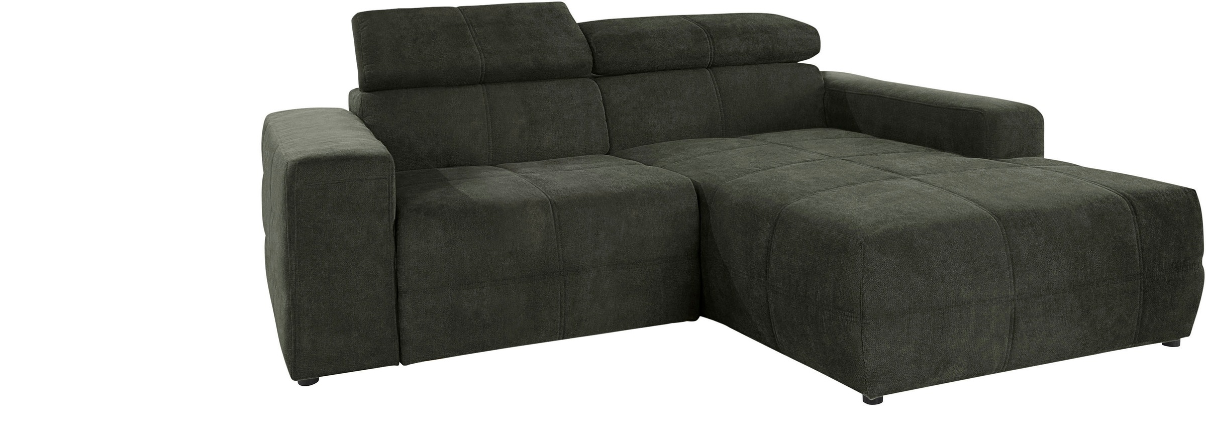 DOMO collection Ecksofa »Brandon B/T/H: 214/100/80 cm, L-Form«, Mit Kopfteilverstellung, auch in Leder und Cord, L-Form