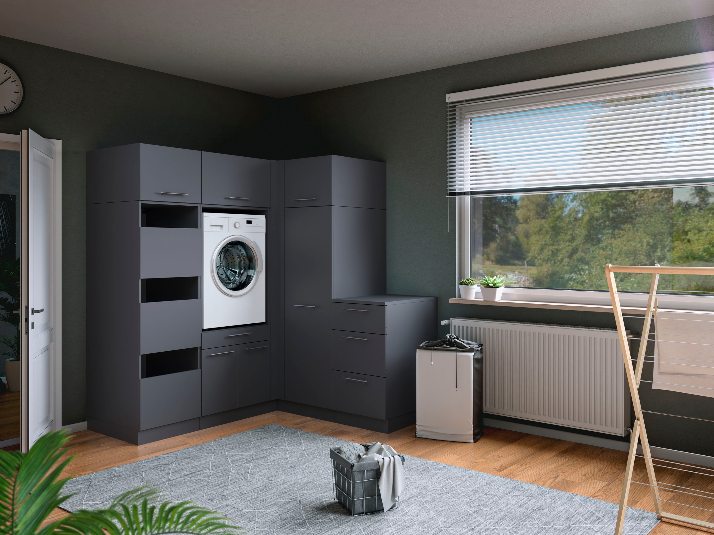Laundreezy Mehrzweckschrank-Set »Laundreezy, 7-tlg. Mehrzweckschrank-Set B/H/T 186/200/68 cm« 7 Stk. tlg.