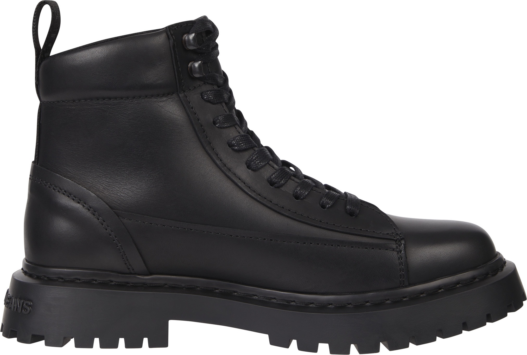 Tommy Jeans Schnürstiefelette »TJM LACE UP BOOT«, Blockabsatz, Schnürboots in derber Optik