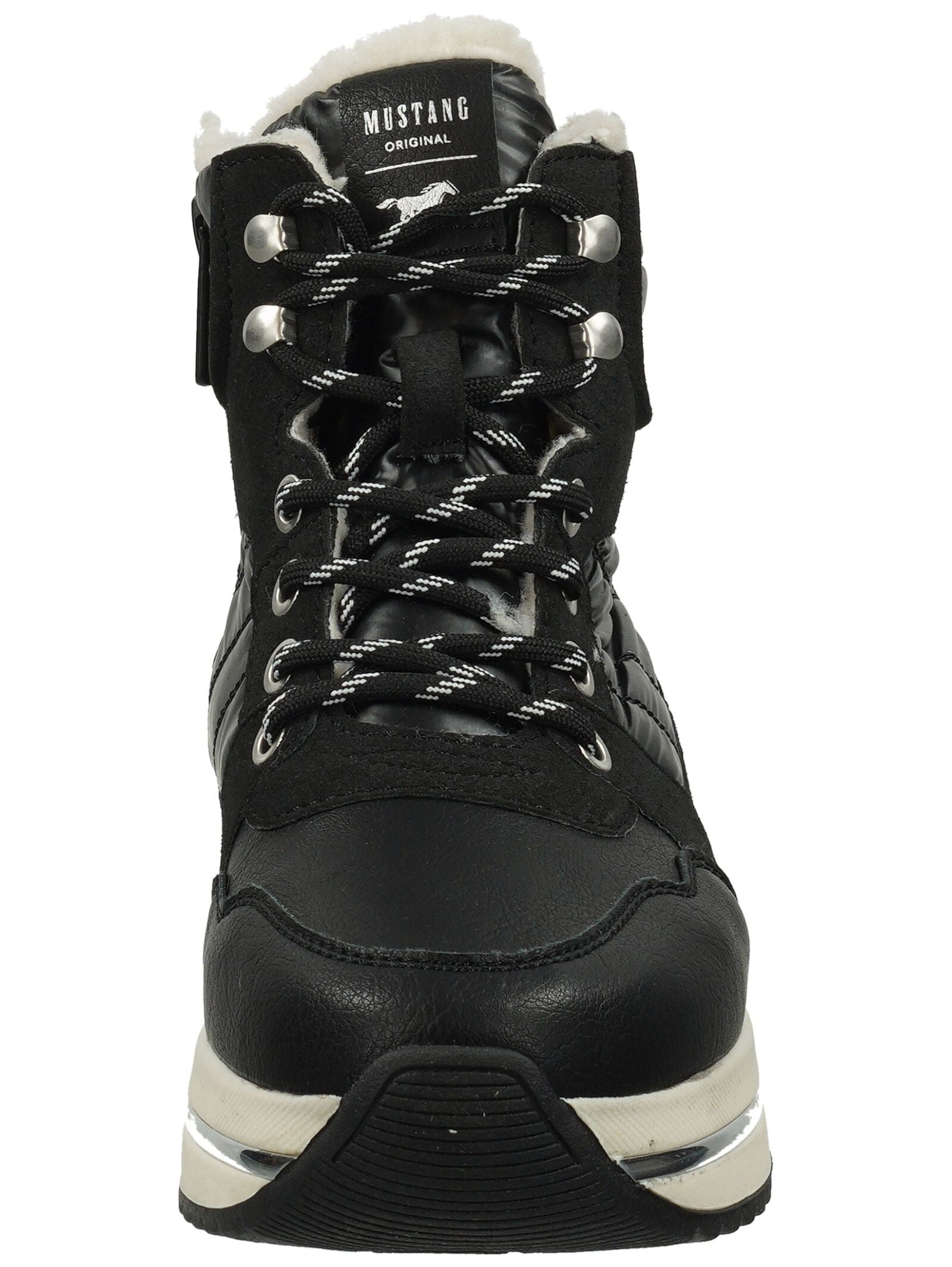 Mustang Shoes Schnürstiefelette »Mustang Shoes Stiefelette Lederimitat/Textil«