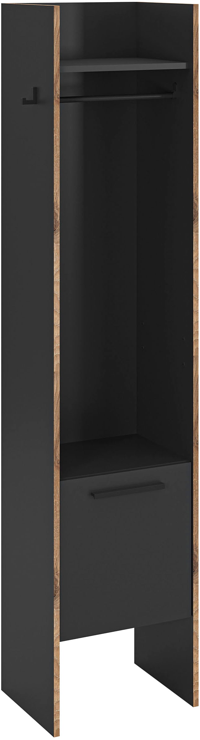 INOSIGN Garderobenschrank »MUSTA, Breite: 42cm, inkl. Kleiderstange, 2 Haken, 1 Tür«, Dielenschrank, Flurschrank, Schrank, Universalschrank, Sitzbank