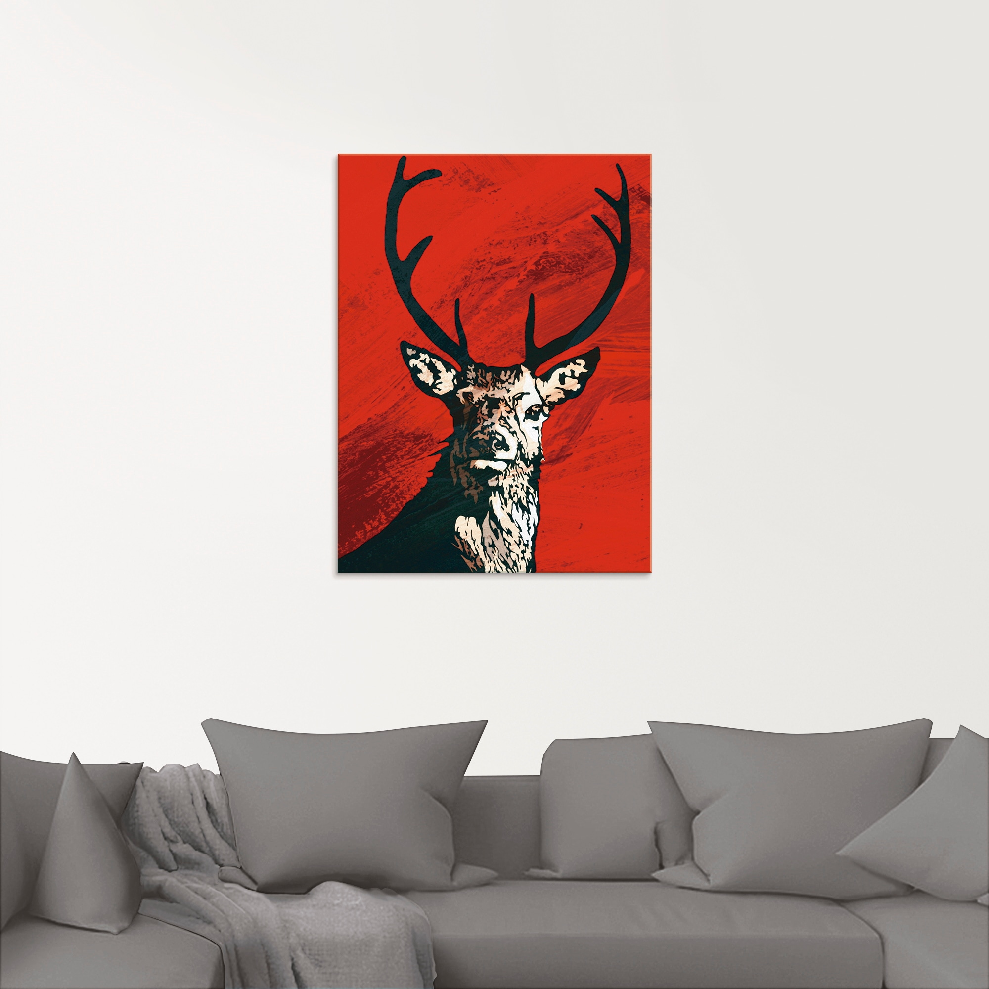 Artland Glasbild »Hirsch«, Wildtiere, (1 St.), in verschiedenen Größen