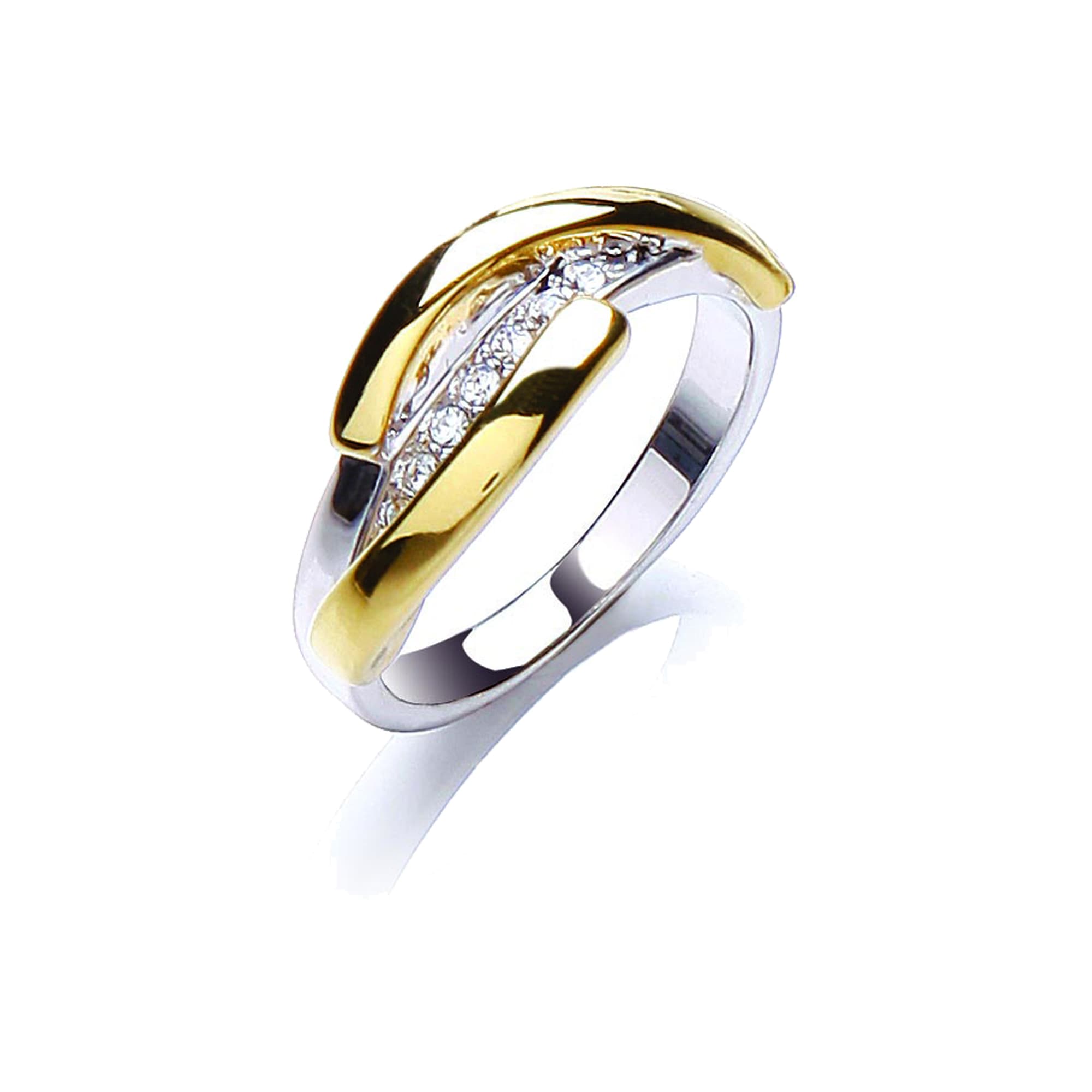 Buckley London Fingerring »rhodiniert und vergoldet mit Kristallen«