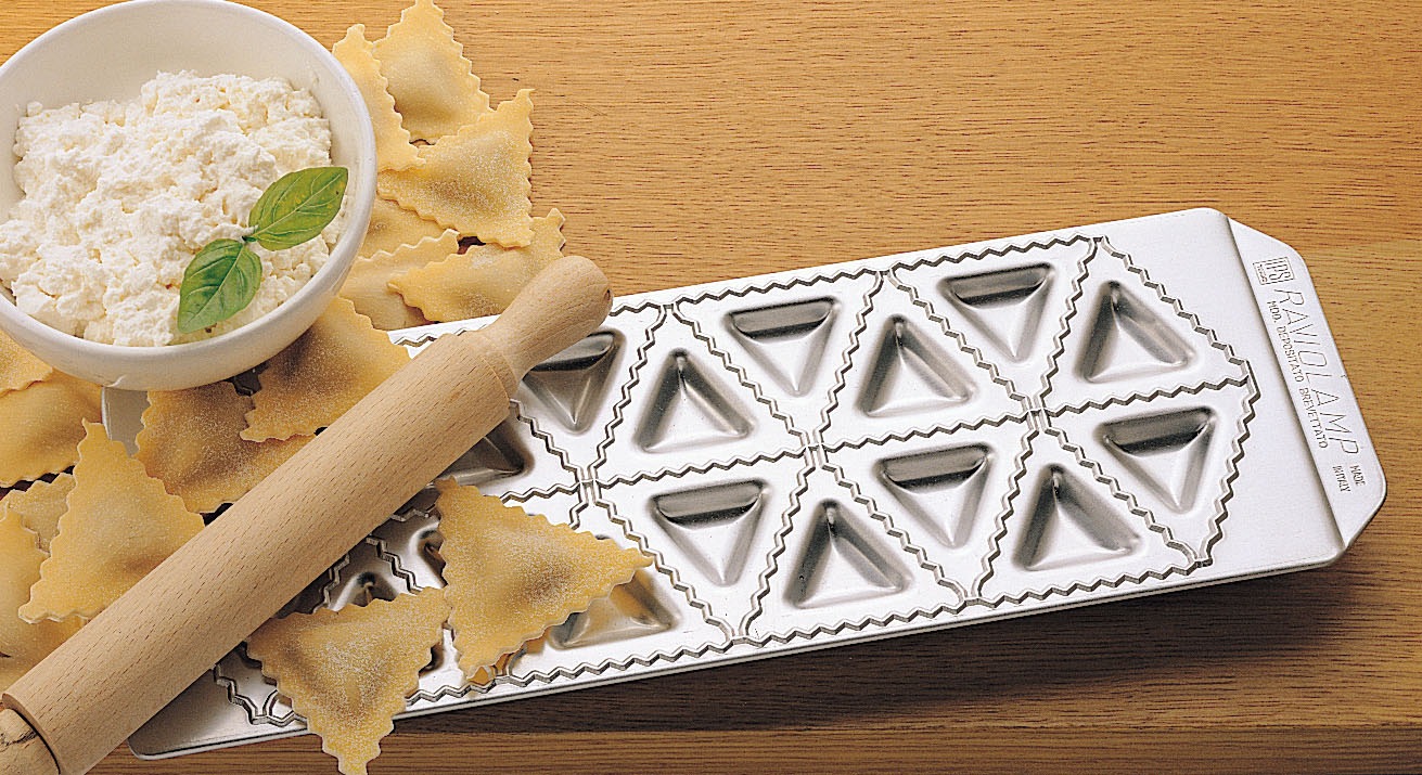 imperia Ravioliform mit Teigrolle, für 18 "Tortelli Classici", Aluminium